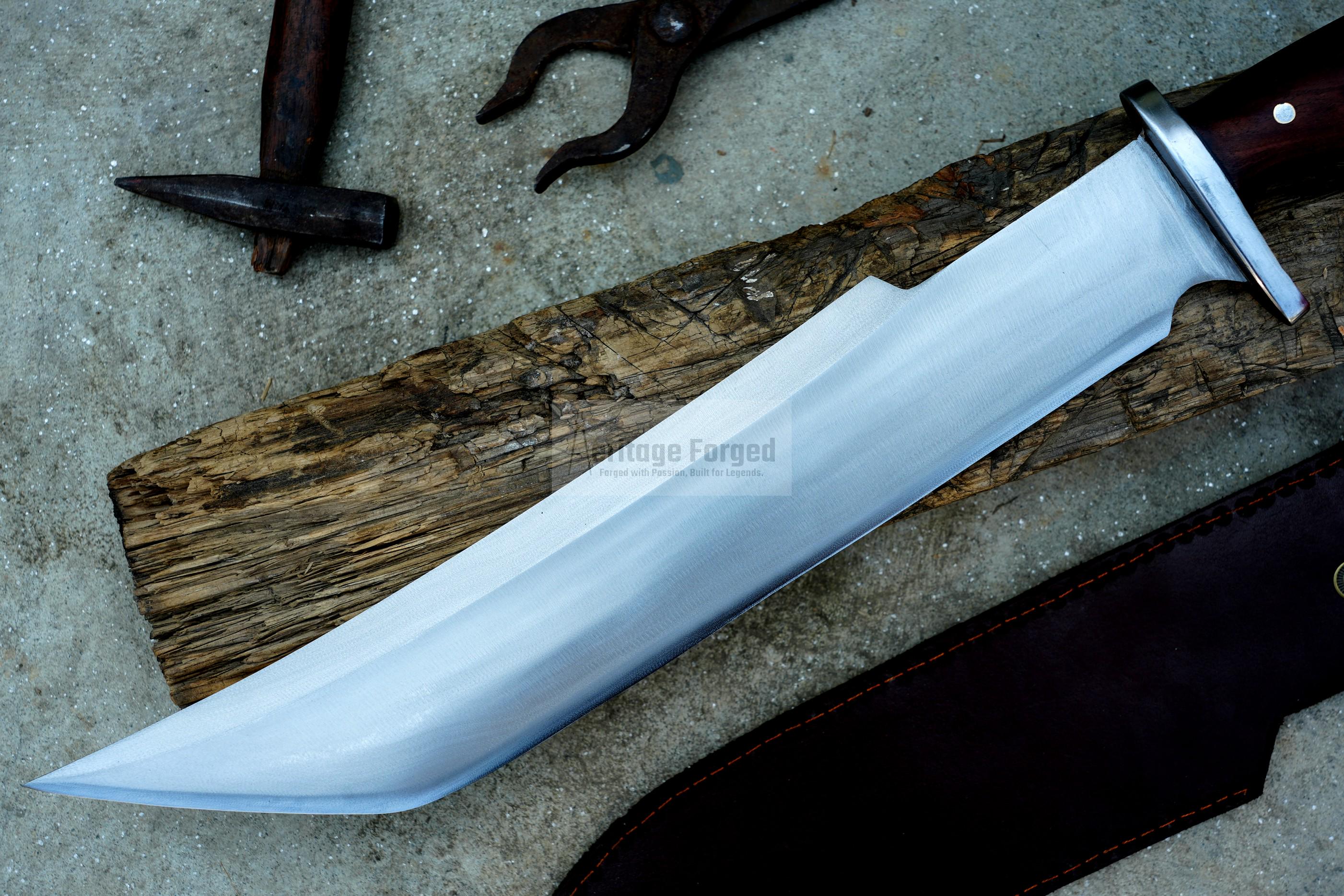 CLEAVER MACHETE / Large Jungle Machete/15 inches Long Blade Heavy duties machete/ Full tang/ Leaf spring of truck/ Tempered/Sharpen/Working
