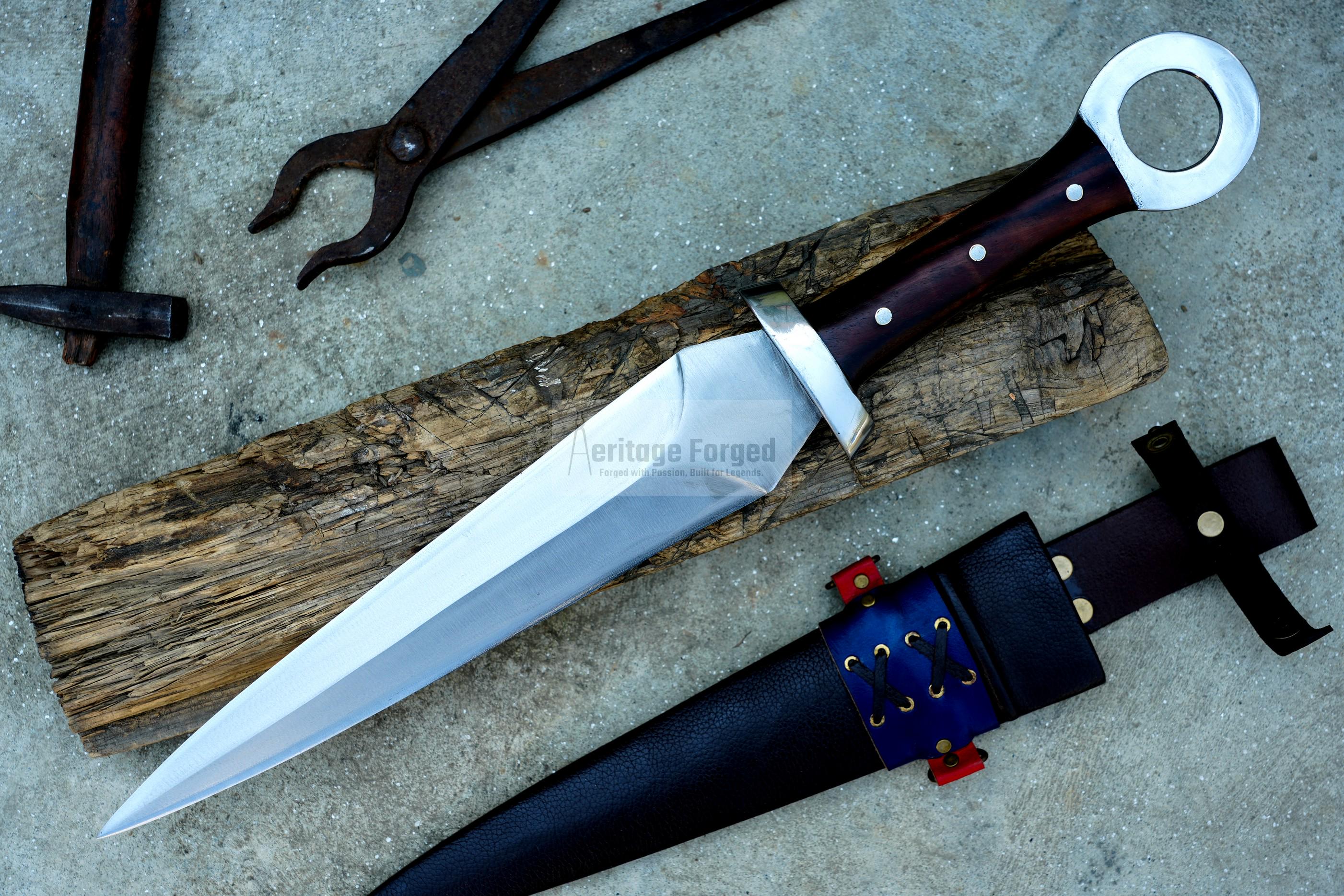 KUNAI DAGGER /12  inches Long Blade hand forged Dagger/Leaf spring of truck/Sharpen/Tempered/Ready to use/knife/knives/Handmade