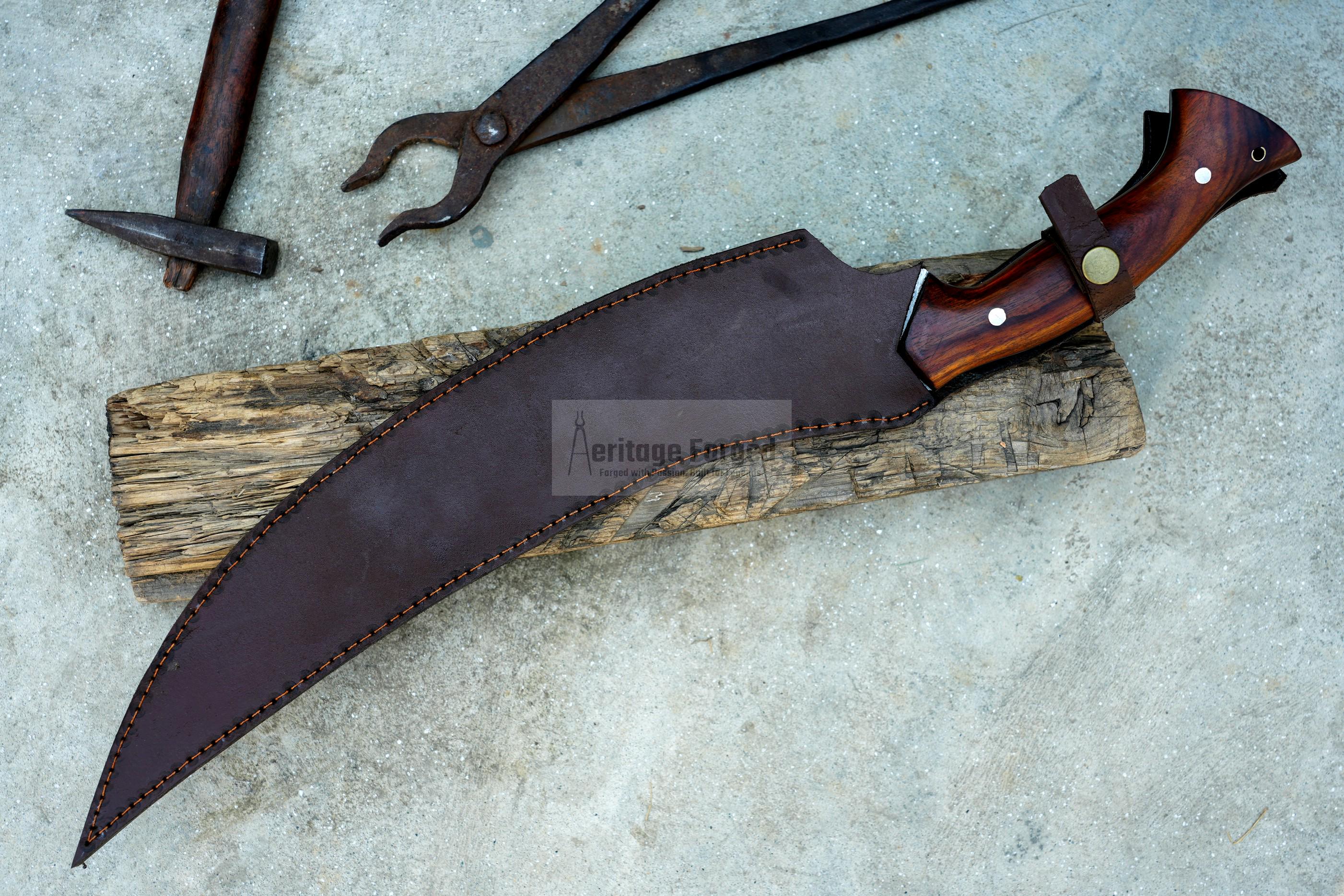 KHOPESH SHORT SWORD / 14 inches Long Blade hand forged Egyptian sword /Leaf spring of truck /Sharpen/Tempered/functional/knife/knives