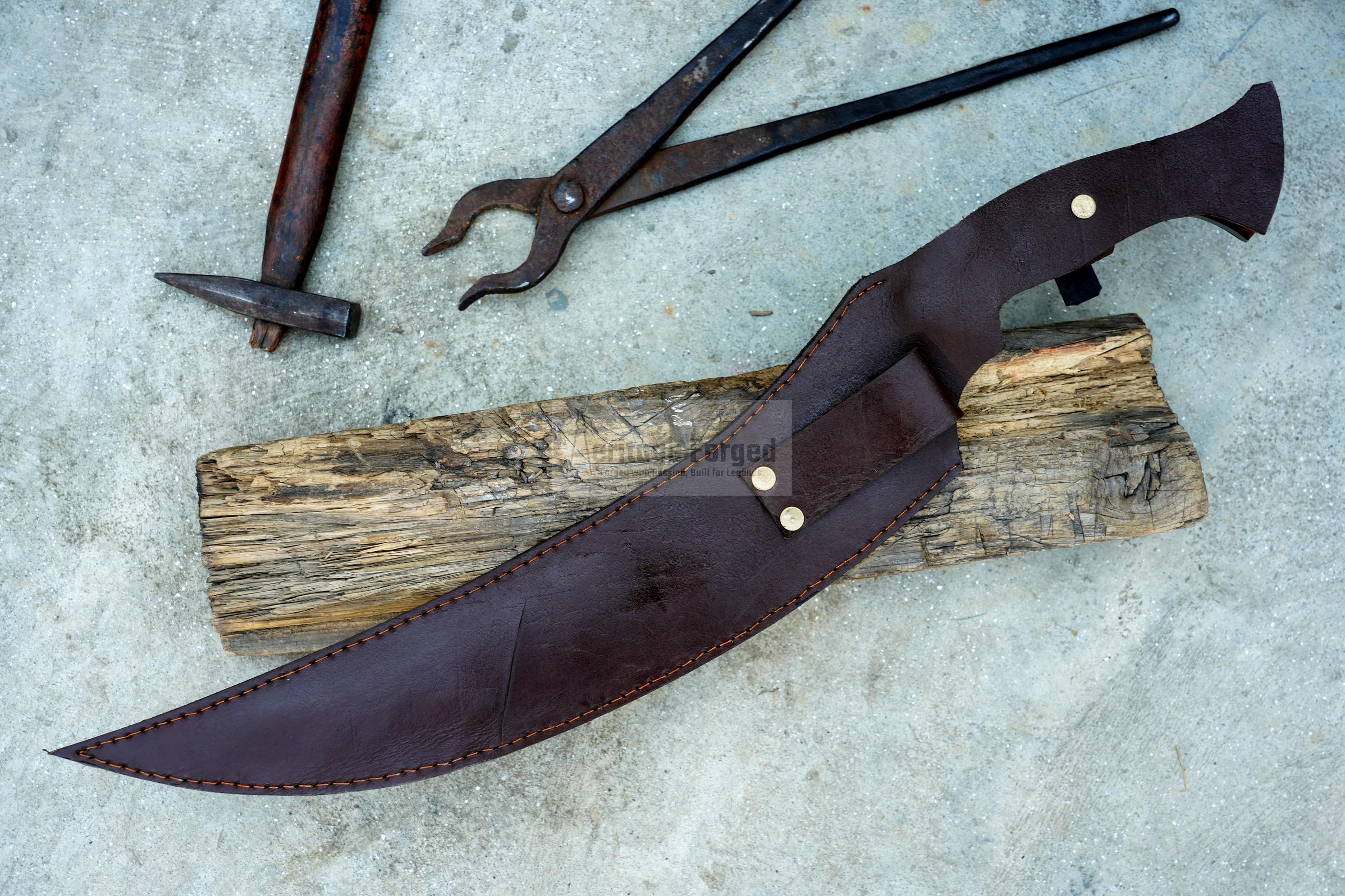 KHOPESH SHORT SWORD / 14 inches Long Blade hand forged Egyptian sword /Leaf spring of truck /Sharpen/Tempered/functional/knife/knives