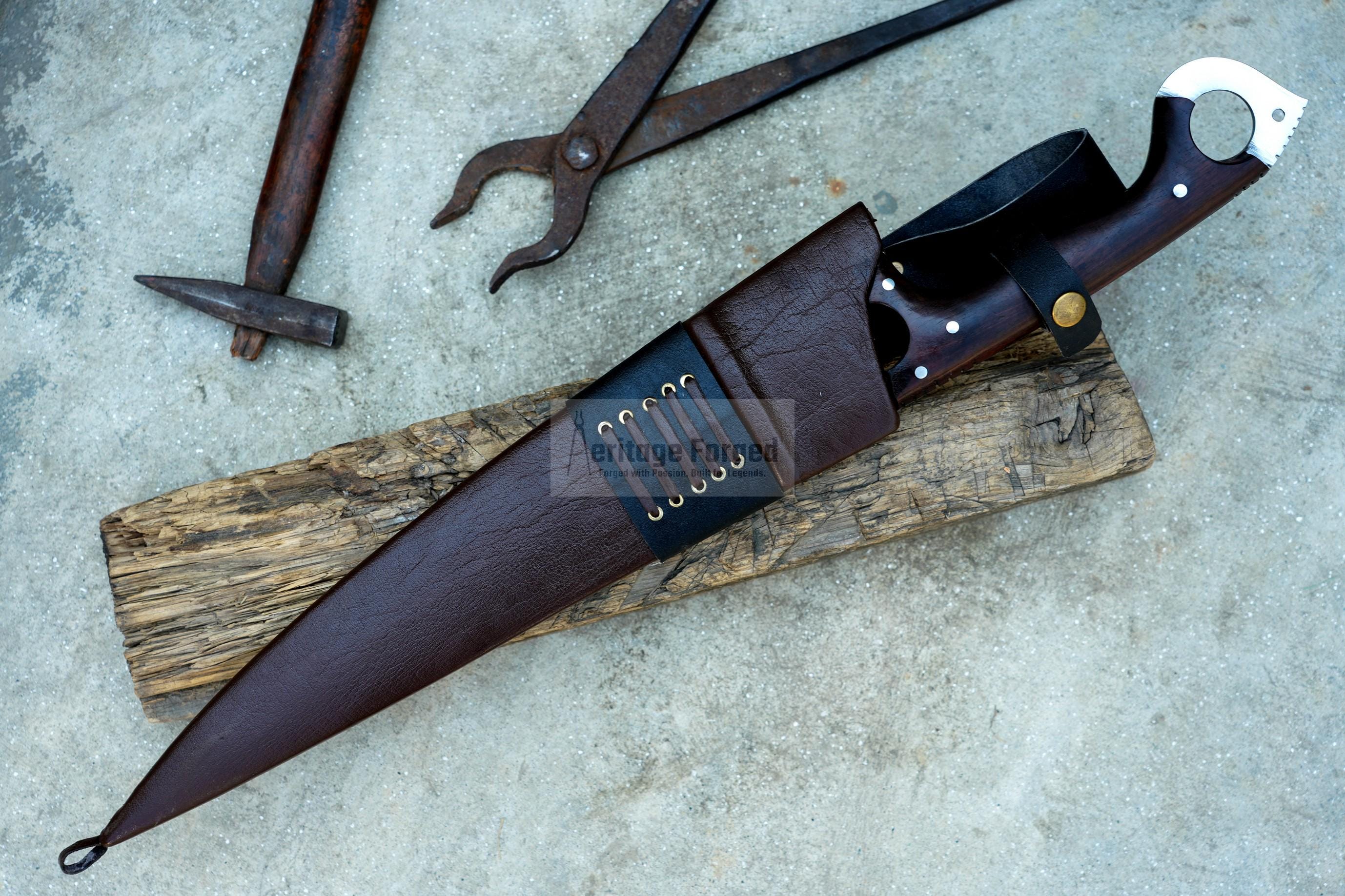CHOPPER/14 Inches long Blade Hand forged Large knife/ Full tang/ Tempered/ Sharpen/ Real working knife/Machete/Jungle Machete/Forged