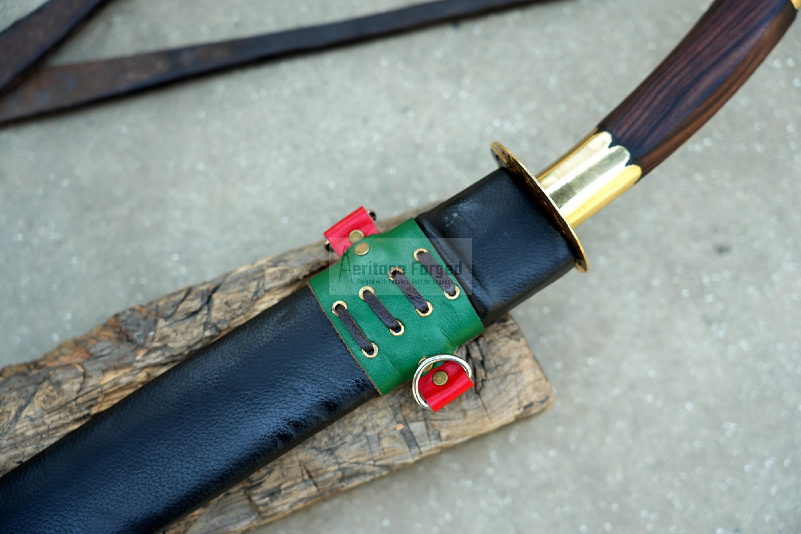 DRAGON TOOTH SWORD/20 inches Long Blade hand forged Sword/Leaf spring of truck/Rosewood Handle/Sharpen/Tempered/Ready to use/knife/knives