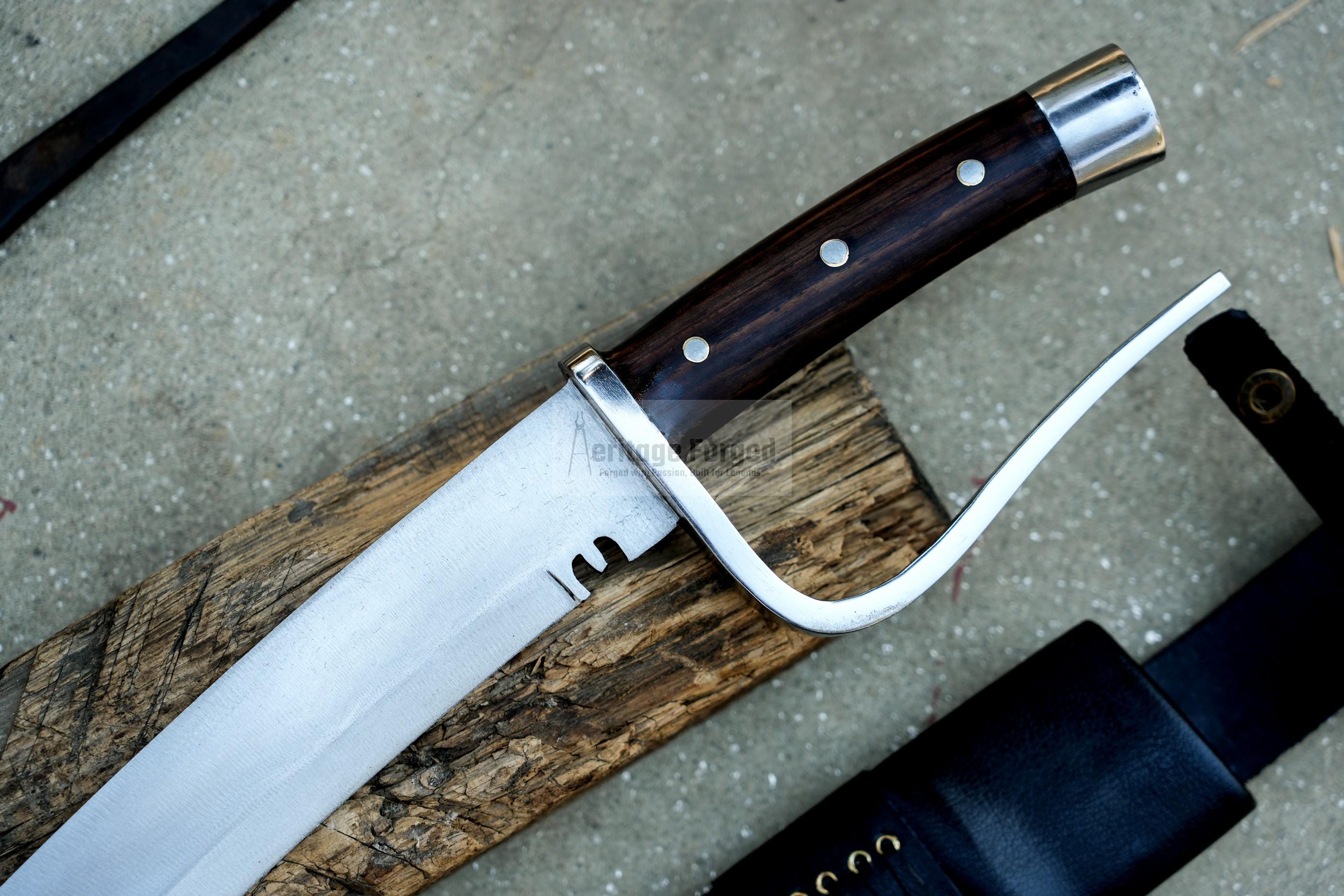 JUNGLE MACHETE / Large Jungle Machete/21 inches Long Blade Heavy duties machete/ Full tang/ Leaf spring of truck/ Tempered/Sharpen/Working