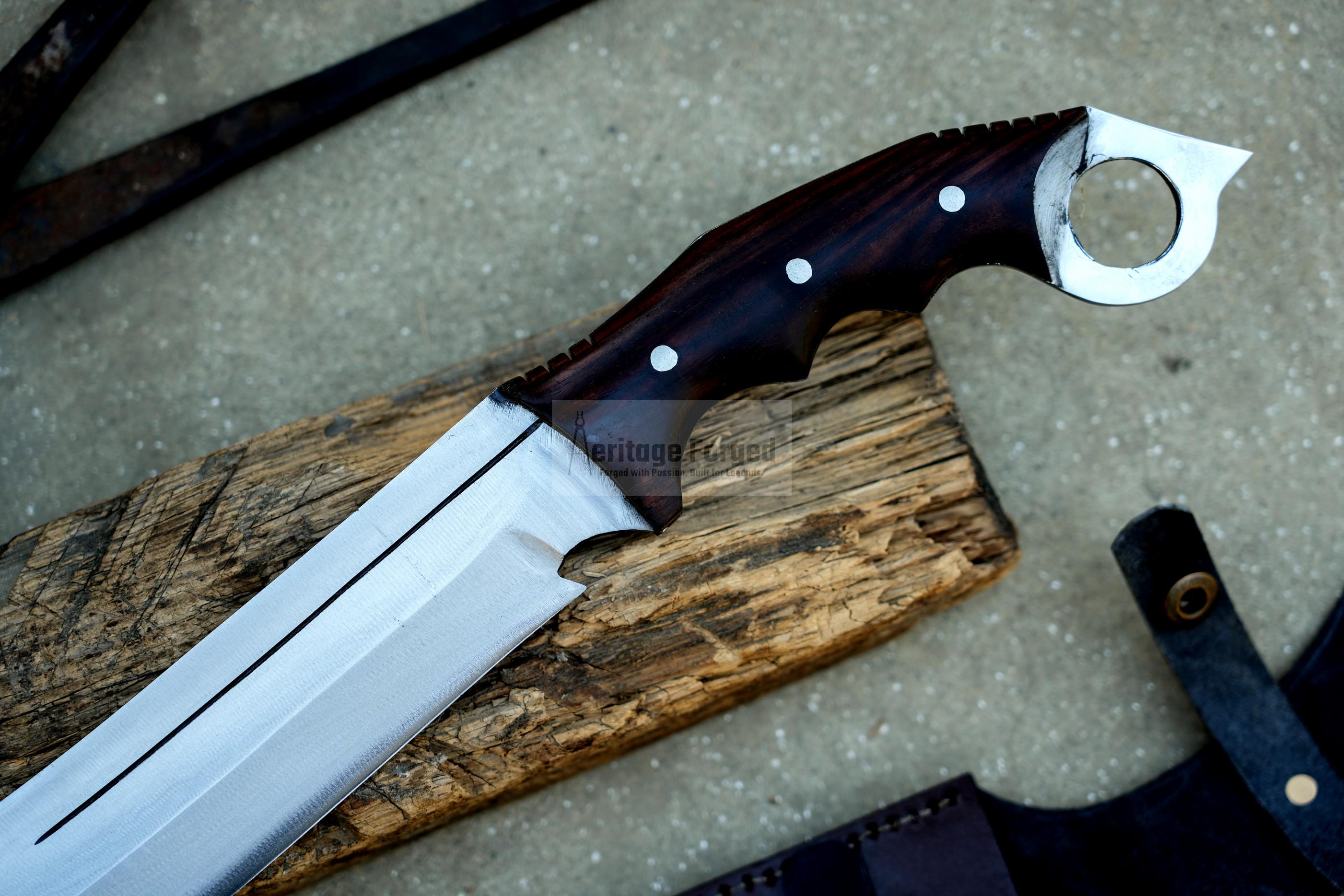 KARAMBIT DAGGER/ 14 inches Long Blade large knife/Hunting knife/made from 5160 leaf spring /Tempered / Sharpen/Sheath included