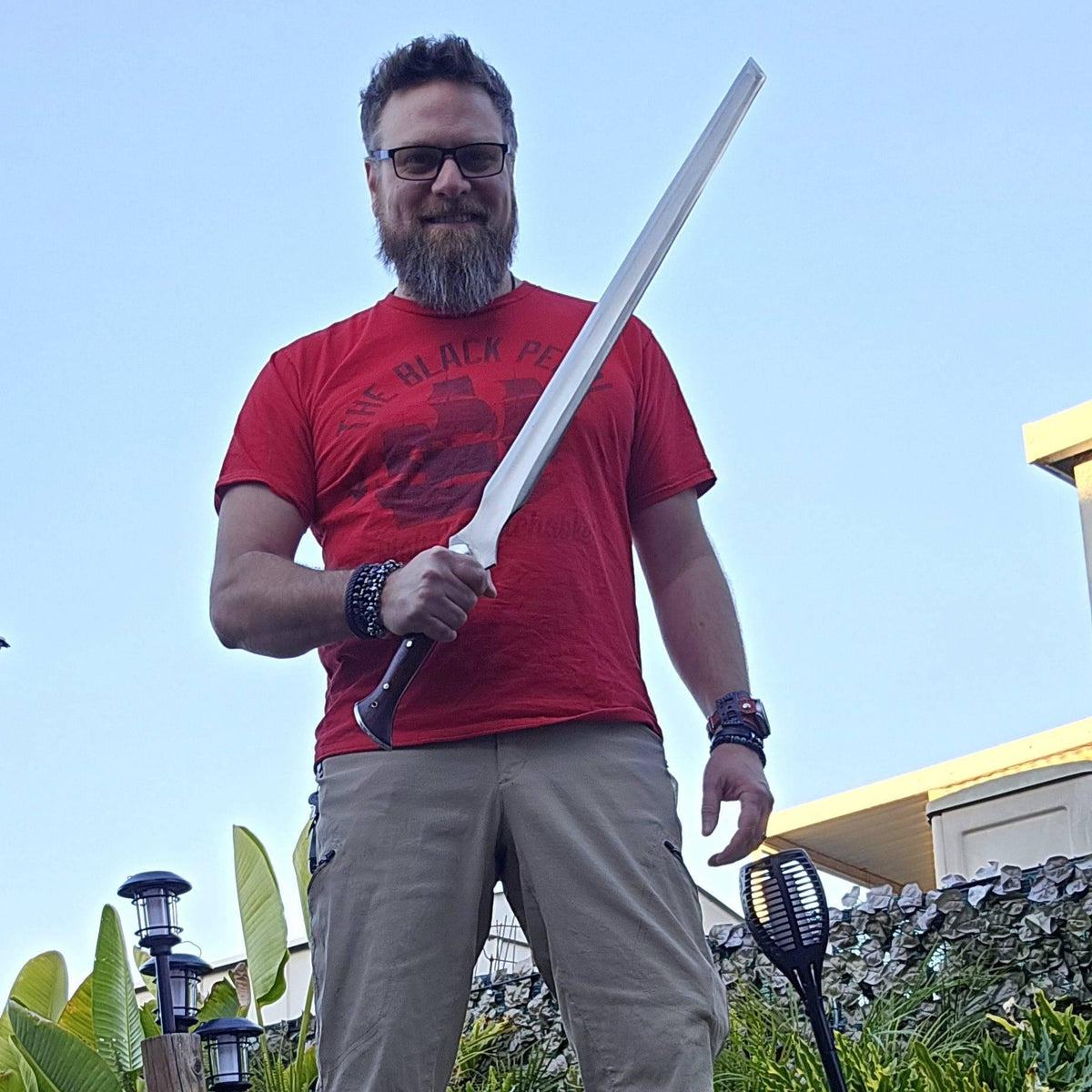 TANTO MACHETE / Large Jungle Machete/23 inches Long Blade Heavy duties machete/ Full tang/ Leaf spring of truck/ Tempered/Sharpen/Working
