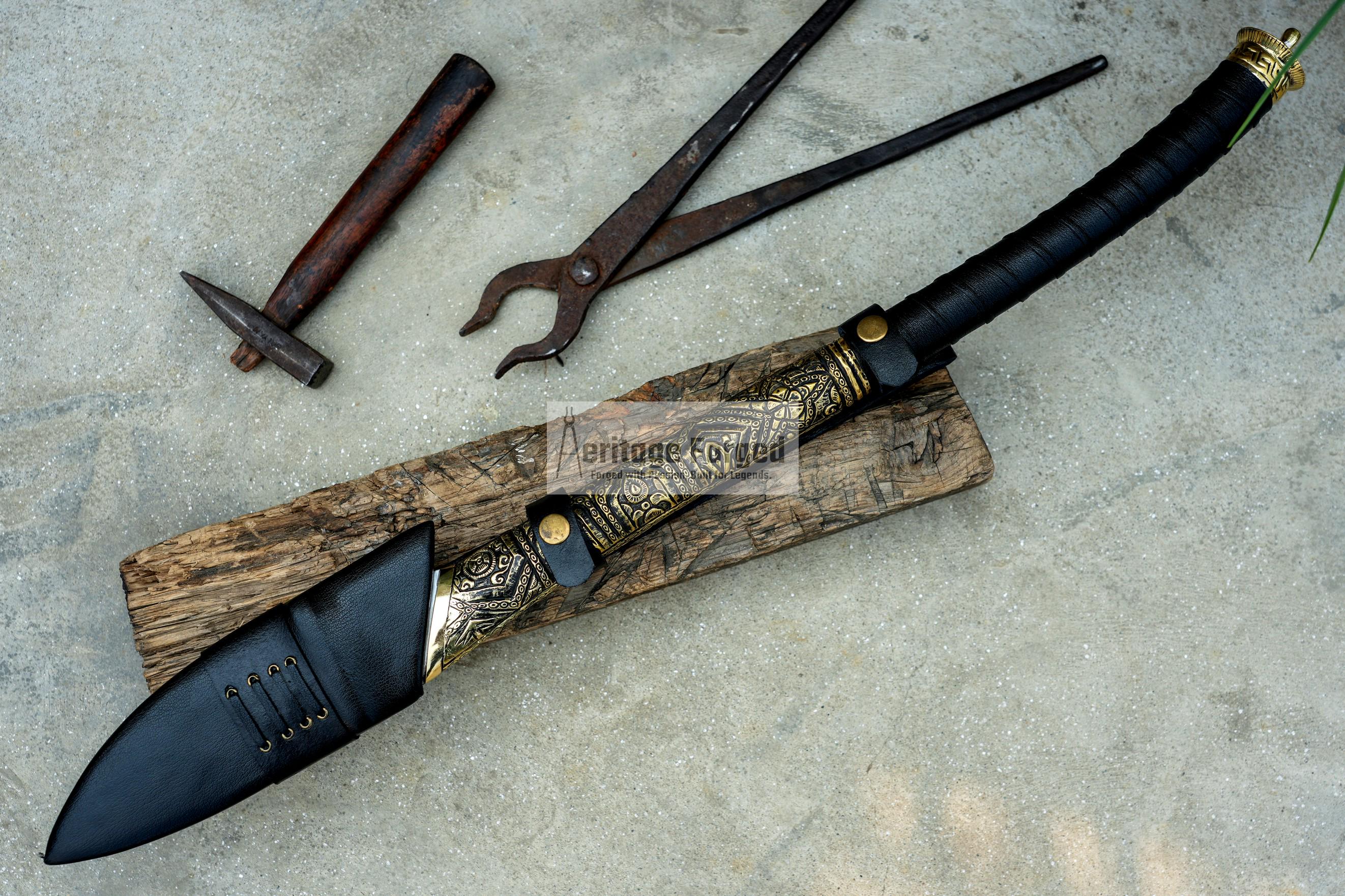 HELLBOY SPEAR / hand forged spear /8 inches Long Blade spear/ Collectible Spear/ Full tang/ spring of truck/ Tempered/Sharpen/ Movie spear