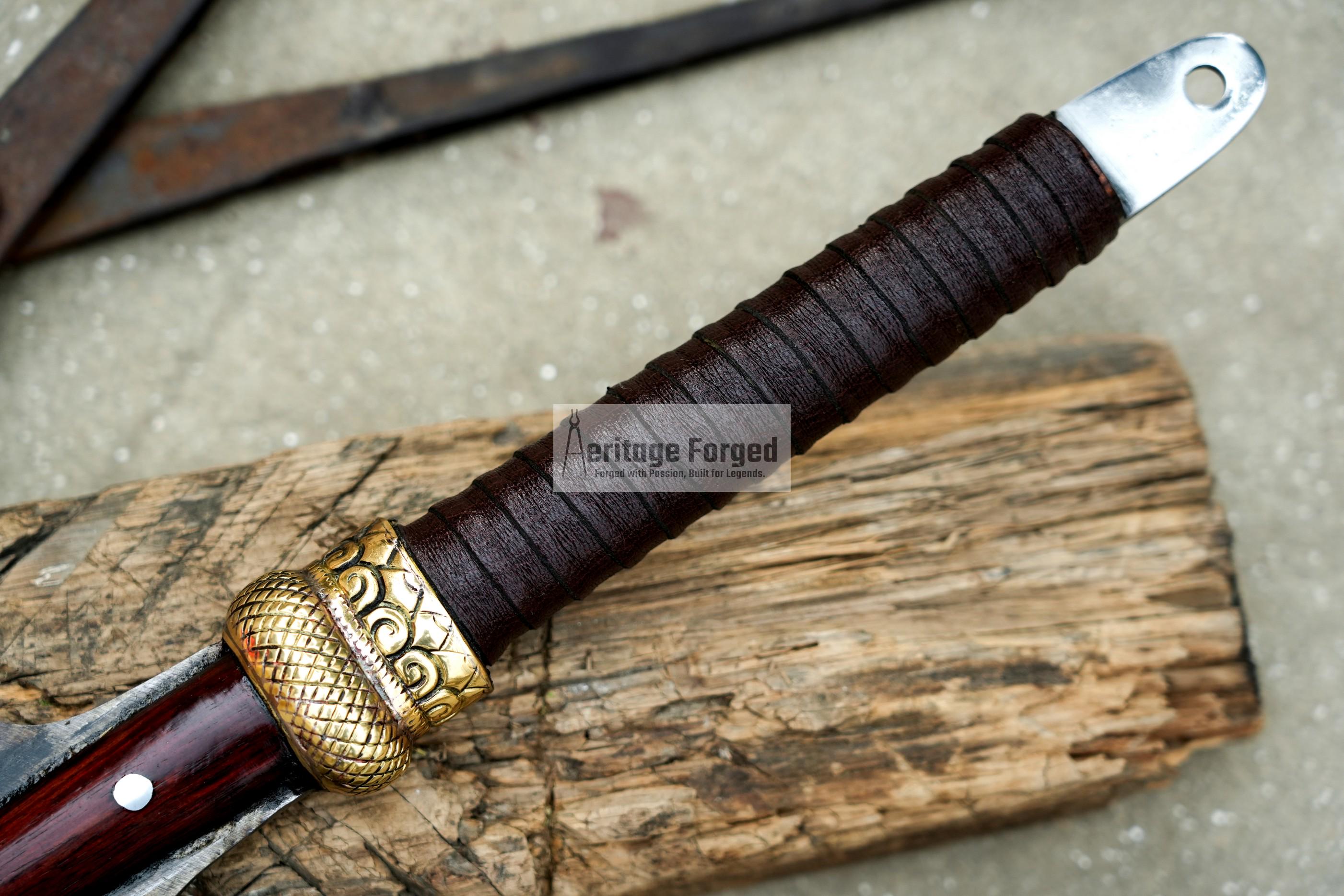 HUNTING SPEAR / hand forged spear /Short Handle spear/ throwing Spear/ Full tang/ Leaf spring of truck/ Tempered/Sharpen