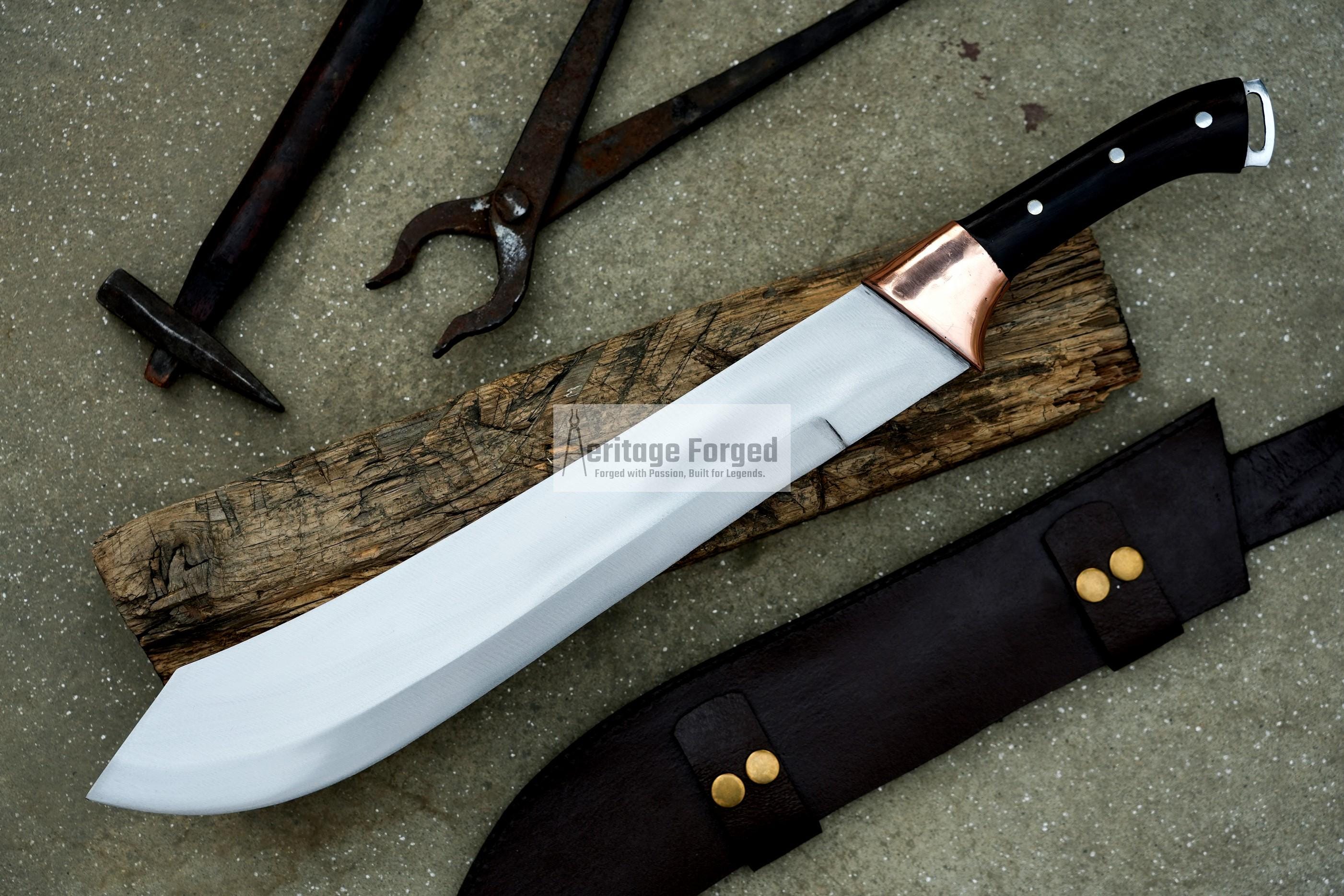 PARANG MACHETE / Large Jungle Machete/15 inches Long Blade Heavy duties machete/ Full tang/ Leaf spring of truck/ Tempered/Sharpen/Working
