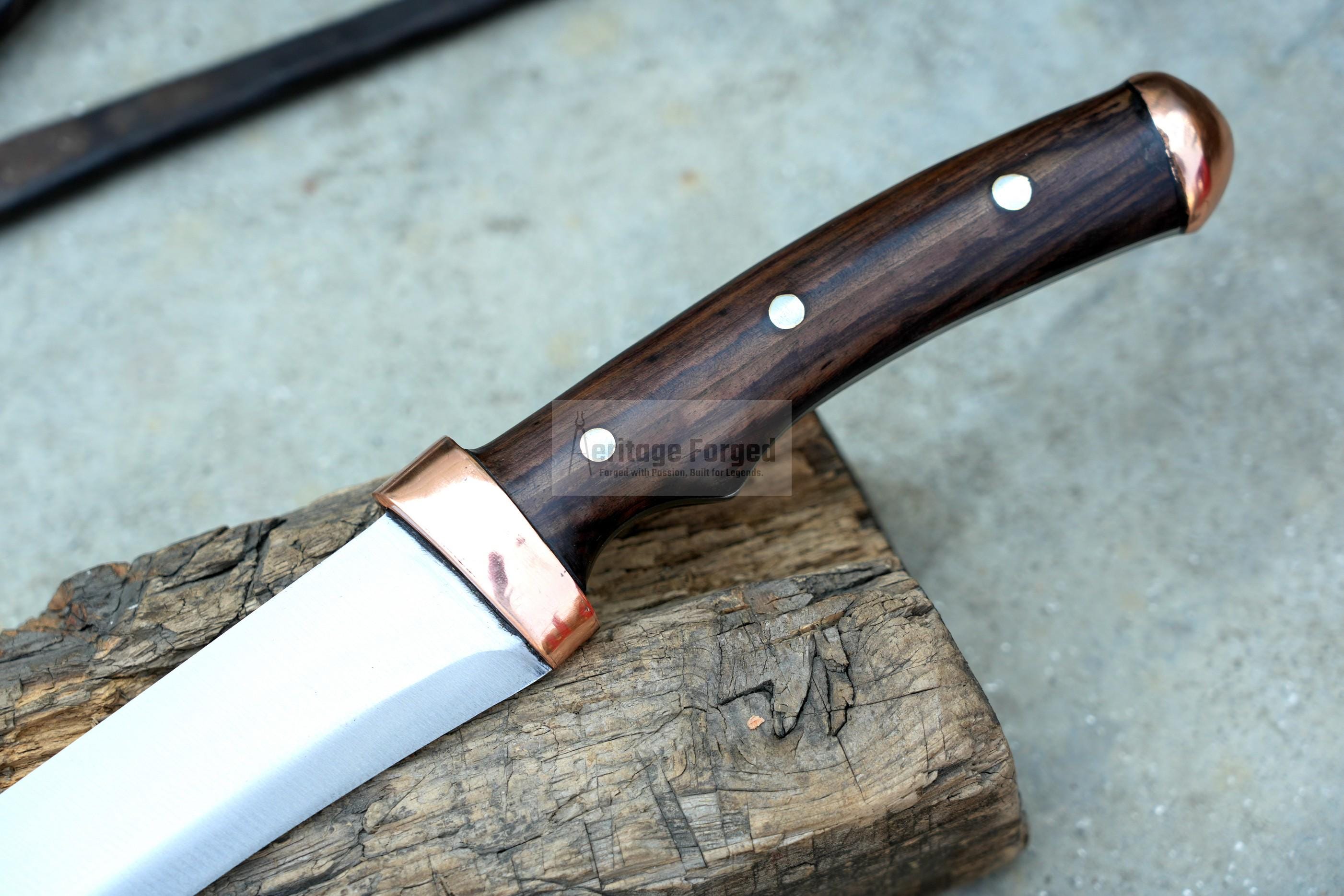 SCIMITAR SWORD/16 inches Long Blade hand forged Sword/Leaf spring of truck/Rosewood Handle/Sharpen/Tempered/Ready to use/knife/knives