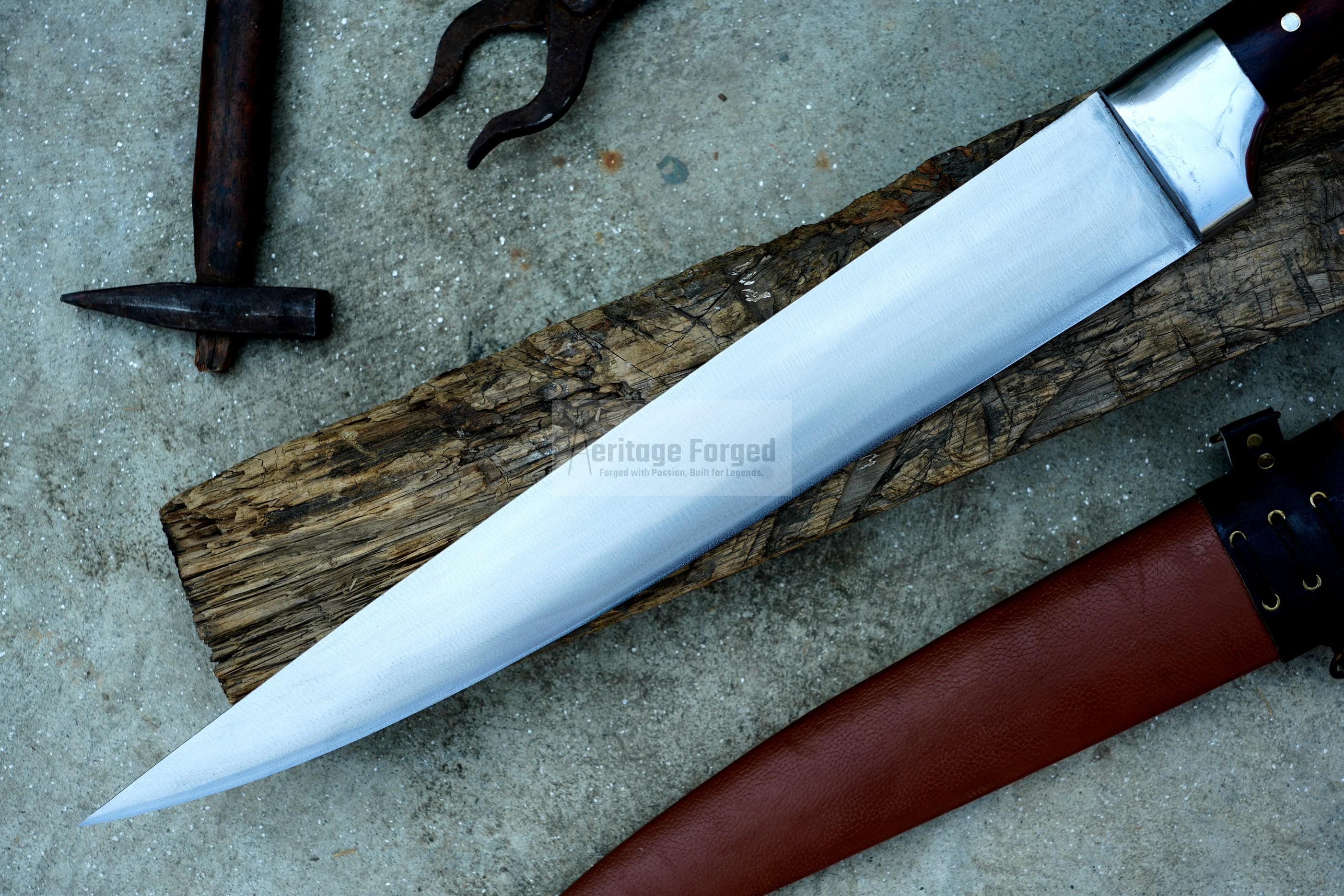BAUERNWEHR DAGGER/16 inches Long Blade hand forged Dagger/Leaf spring of truck/Rosewood Handle/Sharpen/Tempered/Sharpen/knife/knives/sword