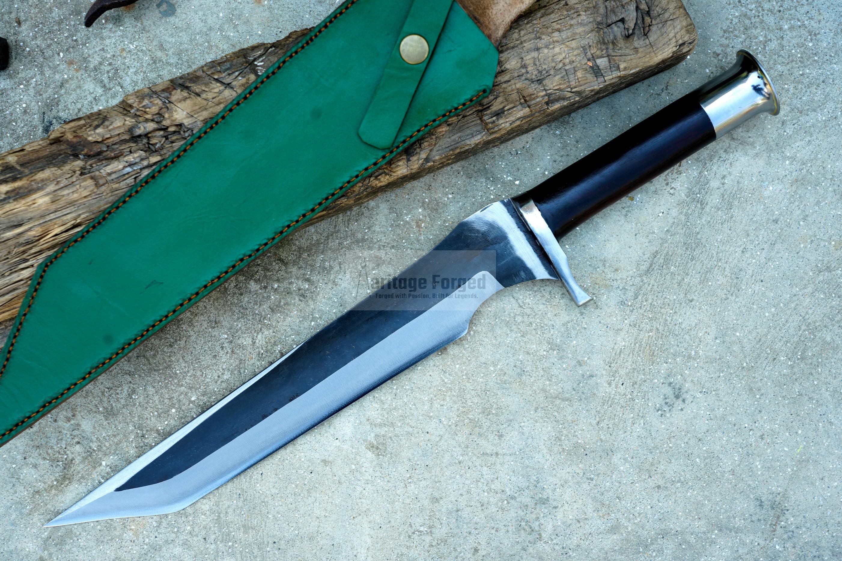 TANTO BOWIE /13  inches Long Blade hand forged tanto knife/Leaf spring of truck/Sharpen/Tempered/Ready to use/knife/knives/ Functional