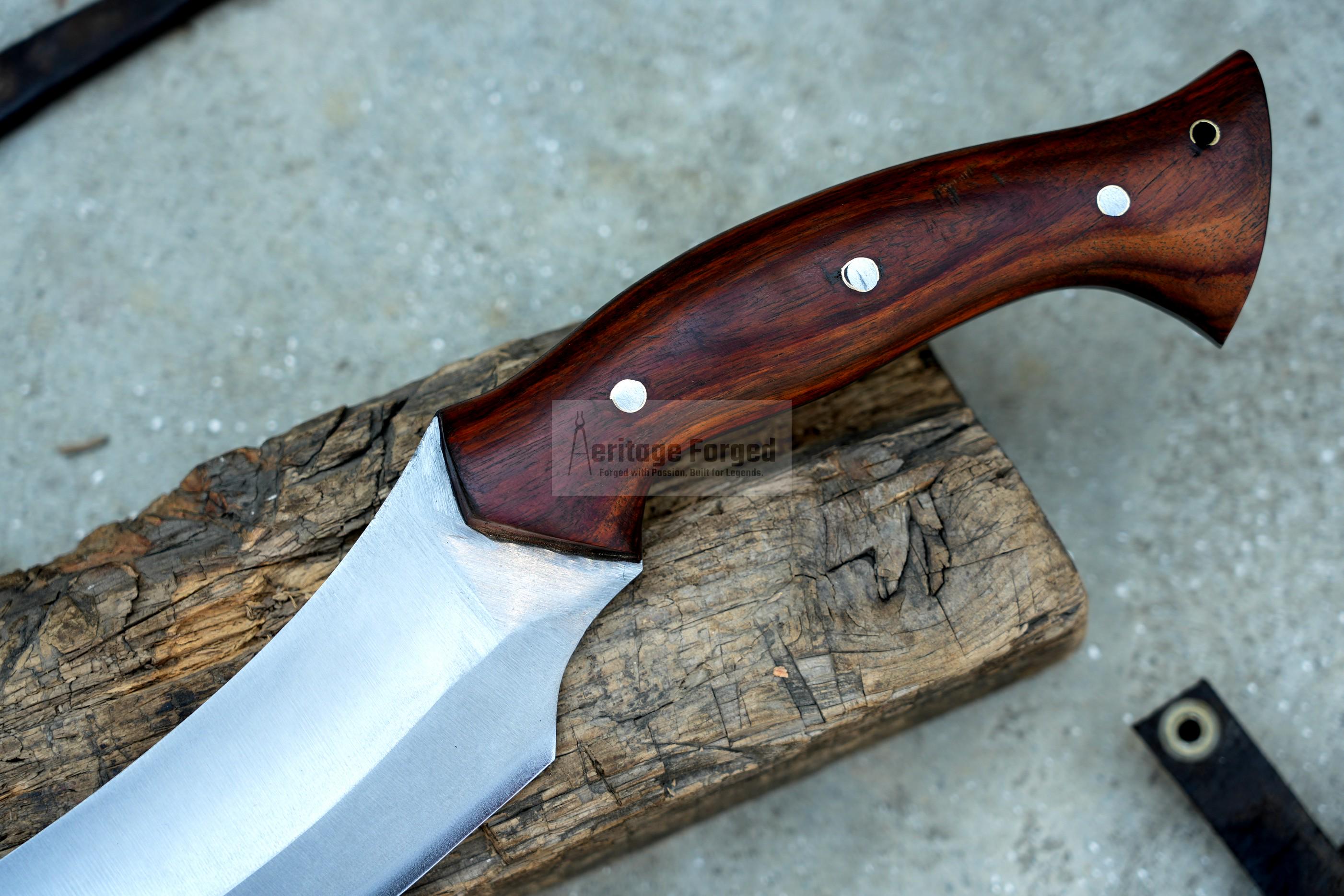 KHOPESH SHORT SWORD / 14 inches Long Blade hand forged Egyptian sword /Leaf spring of truck /Sharpen/Tempered/functional/knife/knives