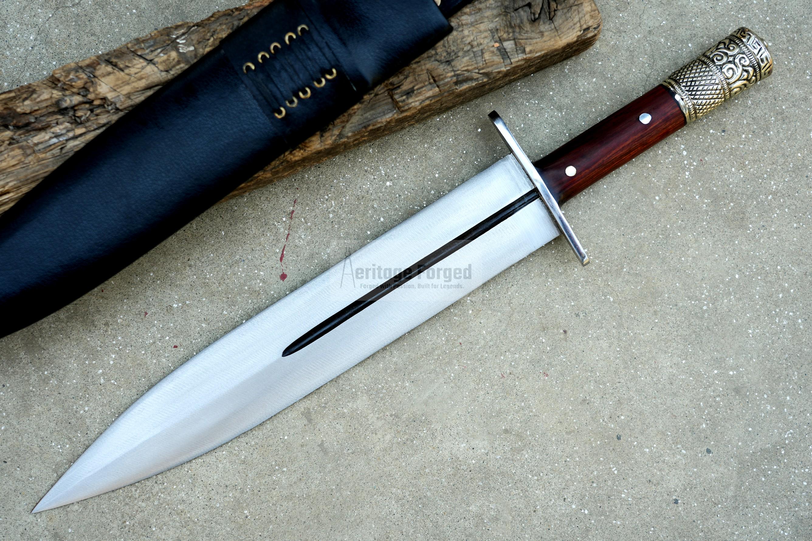 VIKING DAGGER/14 inches Long Blade hand forged Dagger/Leaf spring of truck/Rosewood Handle/Sharpen/Tempered/Ready to use/knife/knives