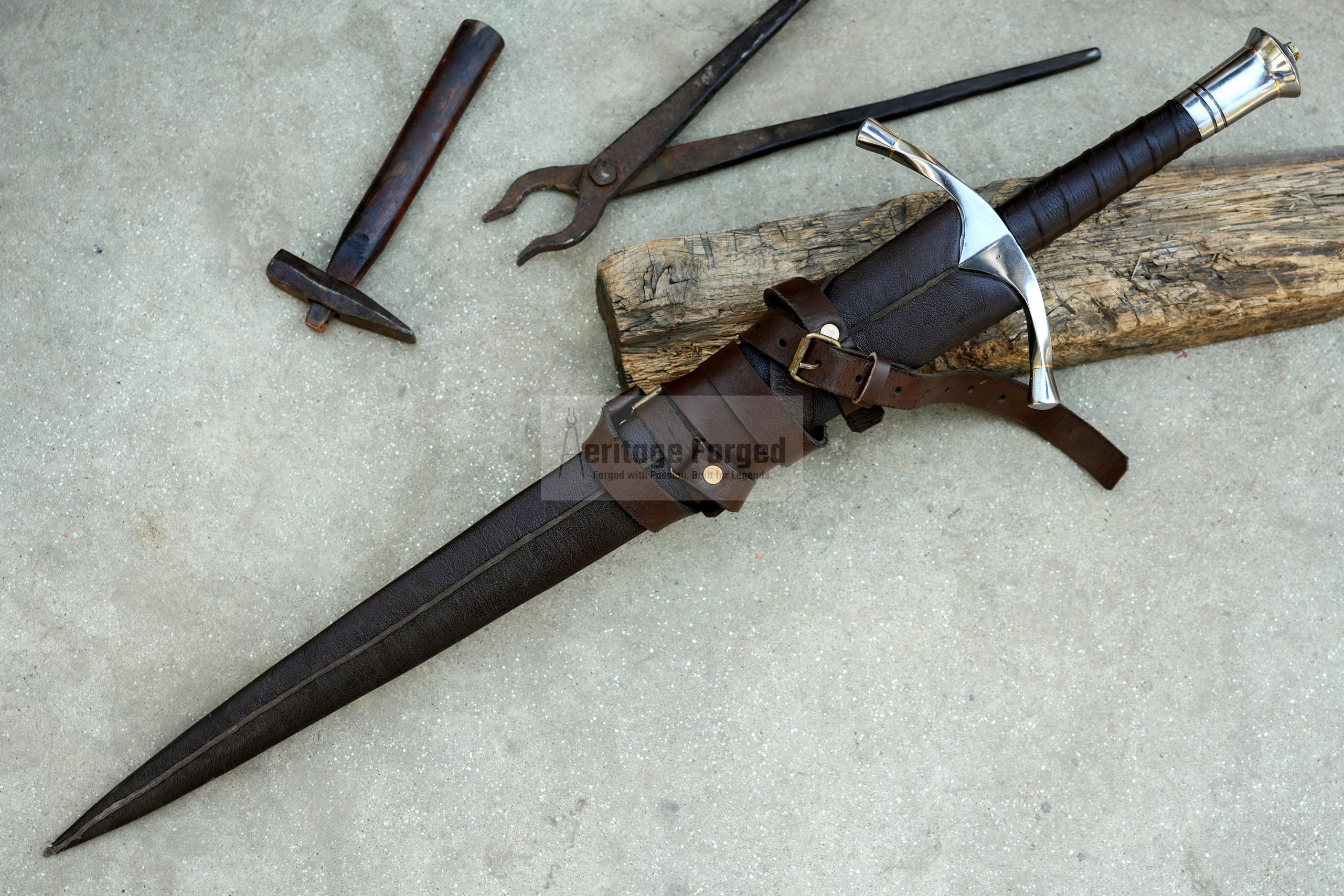 VIKING SWORD/22 inches Long Blade hand forged Sword/Leaf spring of truck/Rosewood Handle/Sharpen/Tempered/Ready to use/knife/knives