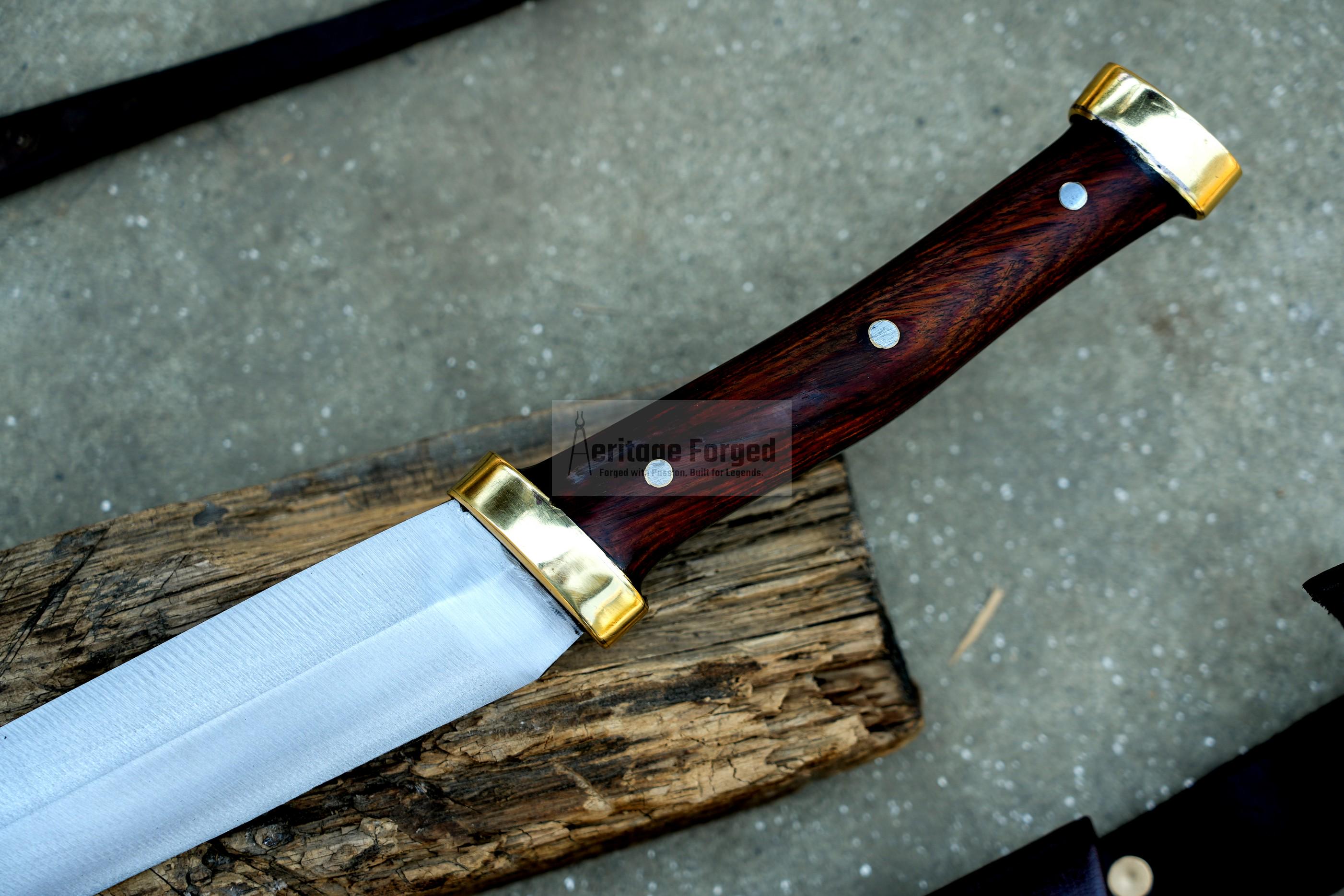 ELIF DAGGER/17 inches Long Blade hand forged Dagger/Leaf spring of truck/Rosewood Handle/Sharpen/Tempered/Ready to use/knife/knives/sword