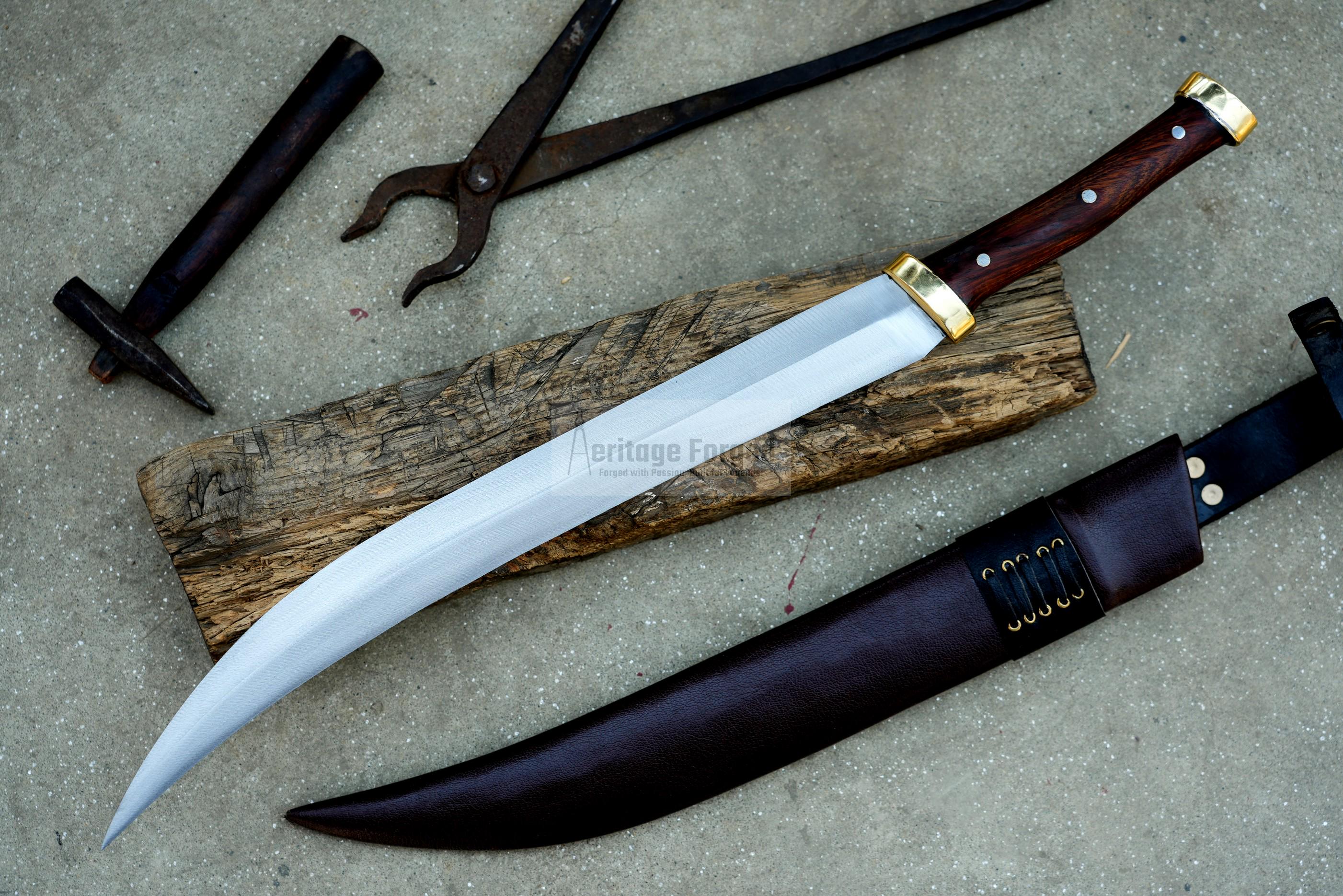 ELIF DAGGER/17 inches Long Blade hand forged Dagger/Leaf spring of truck/Rosewood Handle/Sharpen/Tempered/Ready to use/knife/knives/sword