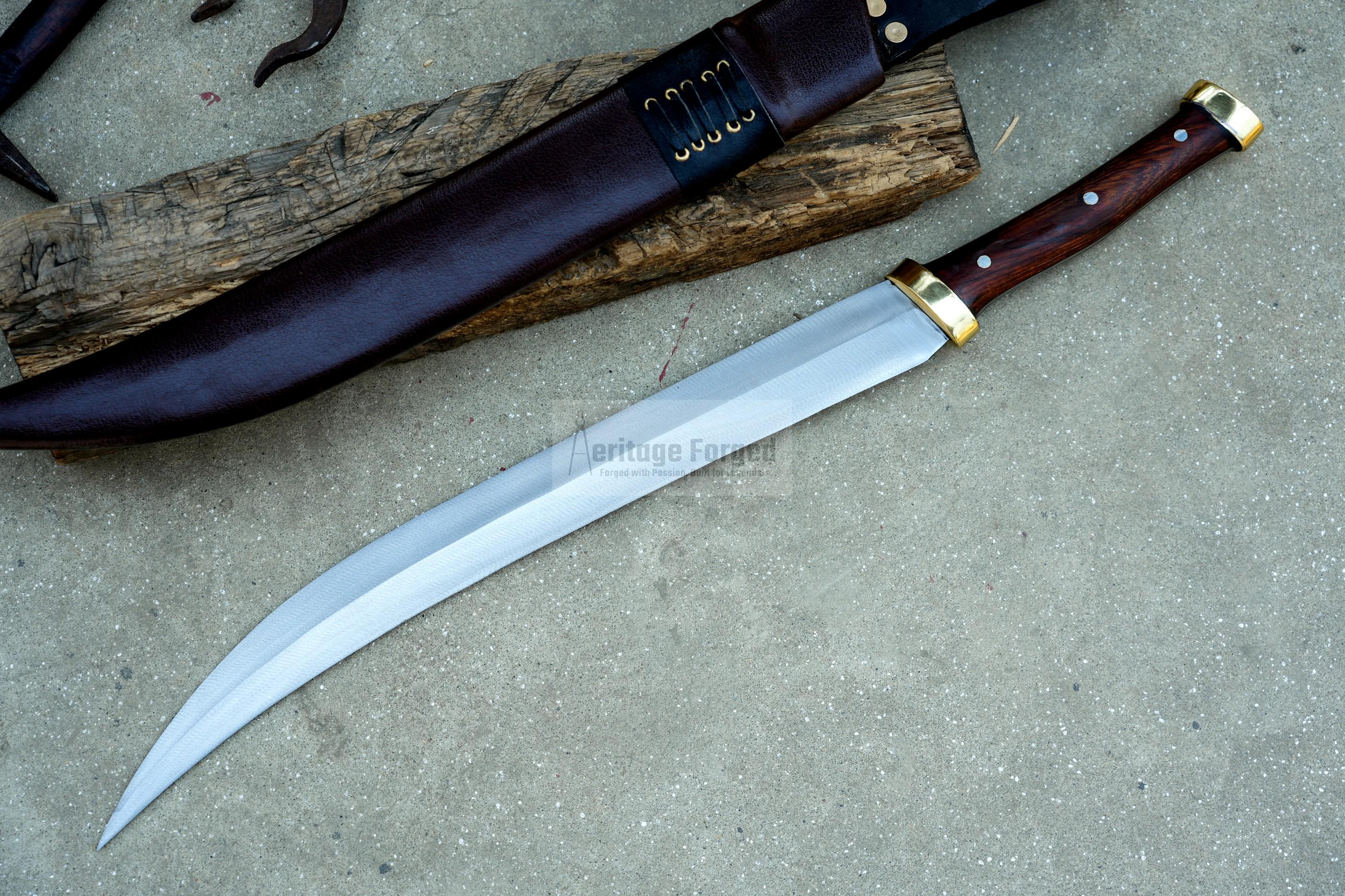 ELIF DAGGER/17 inches Long Blade hand forged Dagger/Leaf spring of truck/Rosewood Handle/Sharpen/Tempered/Ready to use/knife/knives/sword