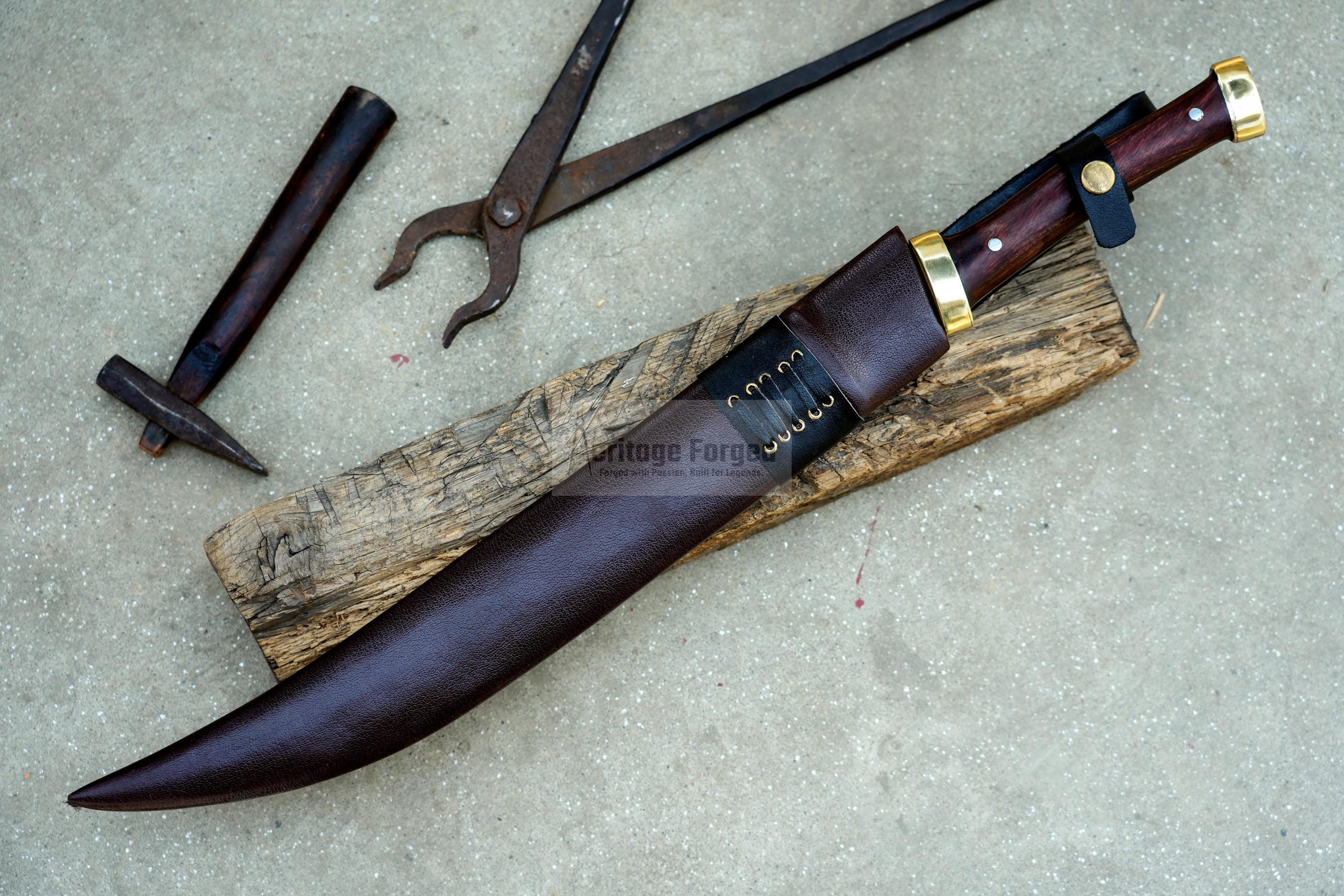 ELIF DAGGER/17 inches Long Blade hand forged Dagger/Leaf spring of truck/Rosewood Handle/Sharpen/Tempered/Ready to use/knife/knives/sword
