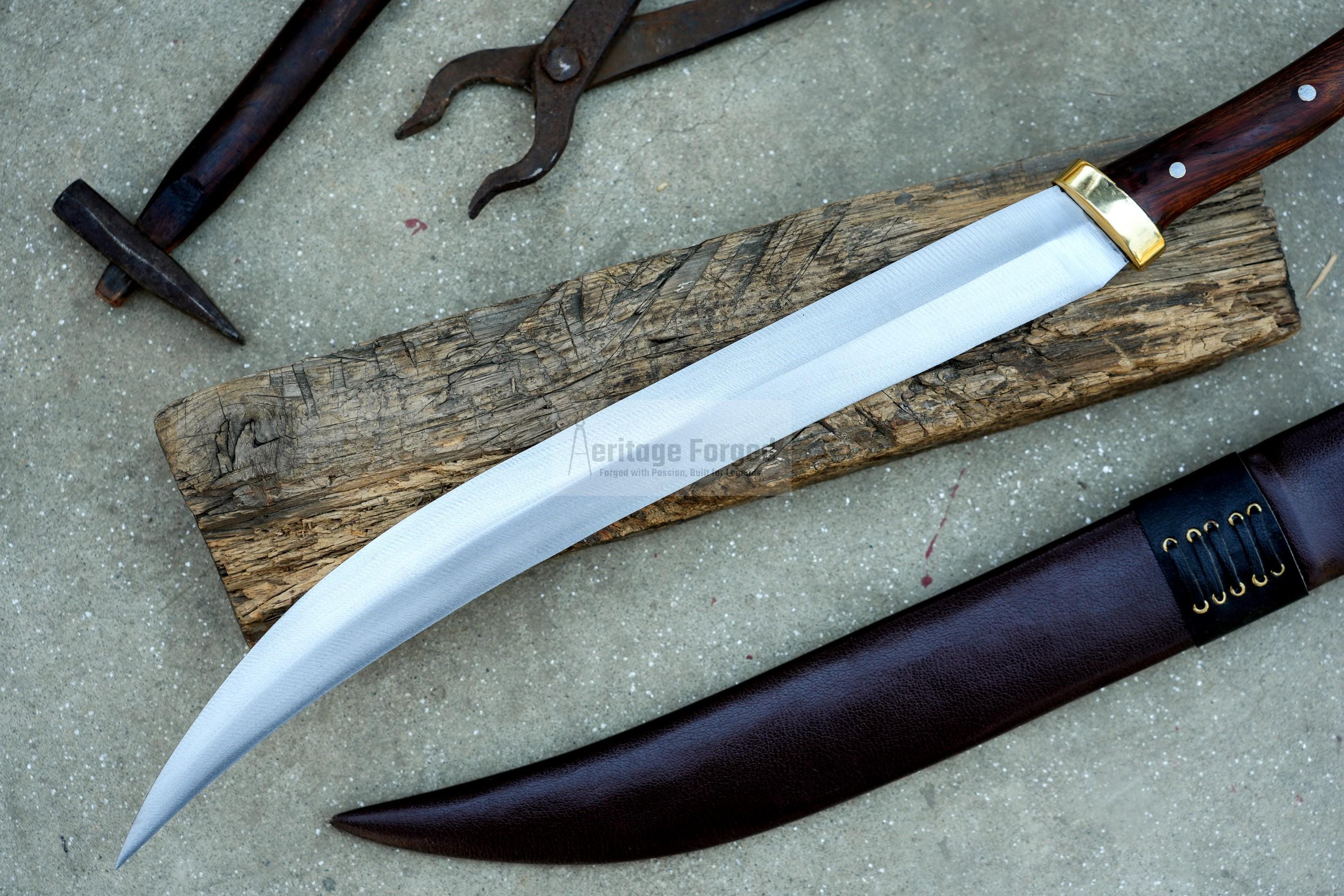 ELIF DAGGER/17 inches Long Blade hand forged Dagger/Leaf spring of truck/Rosewood Handle/Sharpen/Tempered/Ready to use/knife/knives/sword