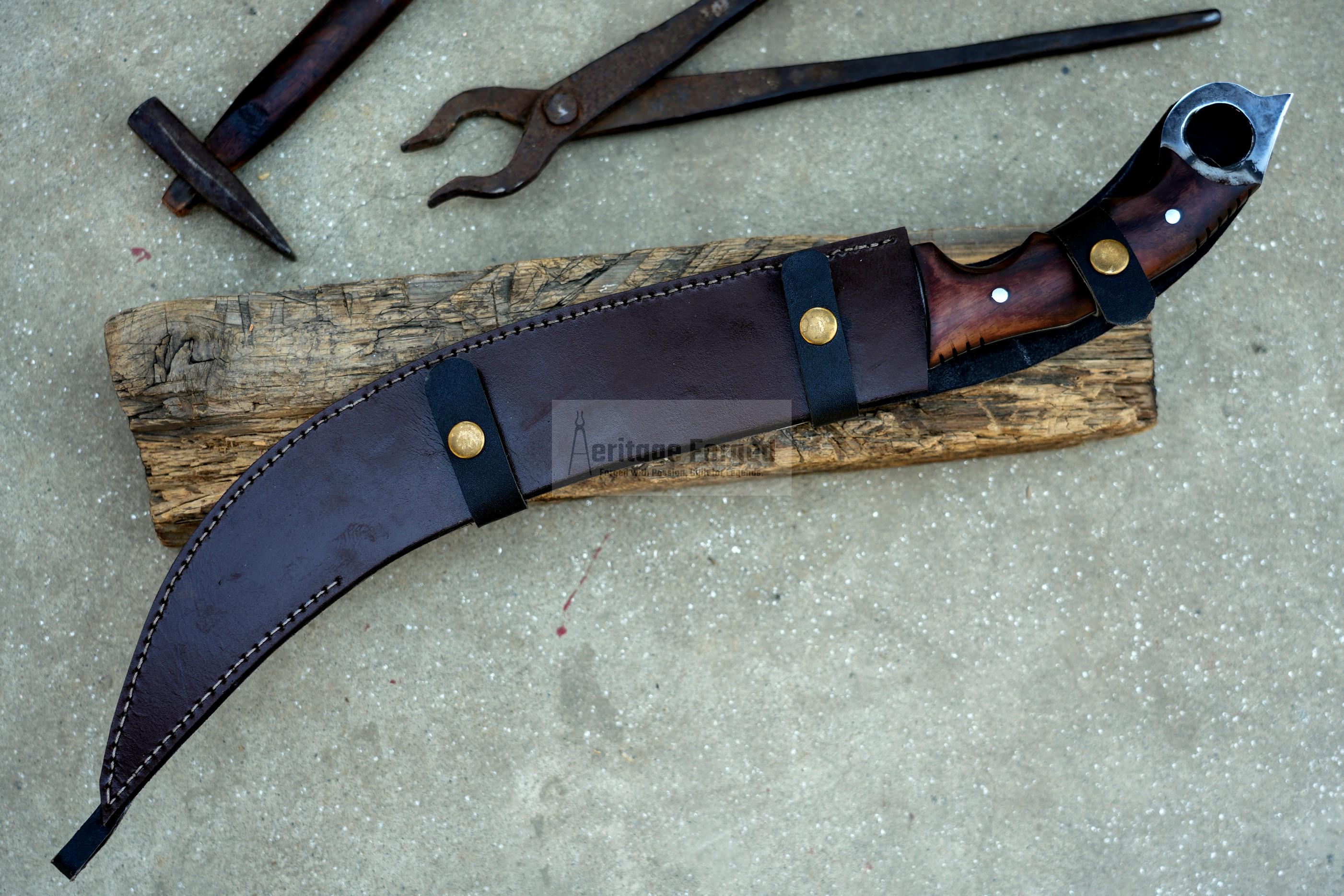 KARAMBIT DAGGER/ 14 inches Long Blade large knife/Hunting knife/made from 5160 leaf spring /Tempered / Sharpen/Sheath included