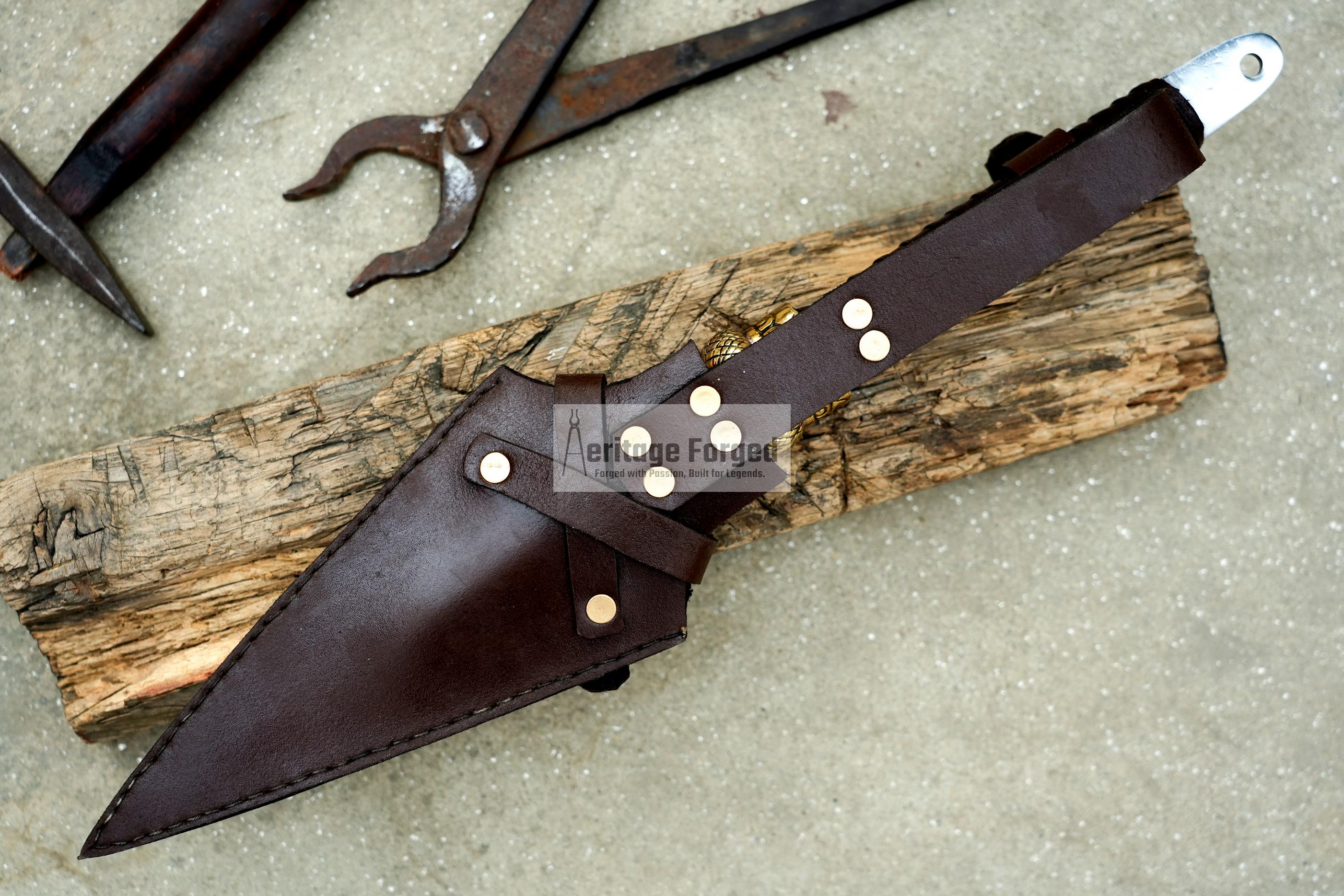HUNTING SPEAR / hand forged spear /Short Handle spear/ throwing Spear/ Full tang/ Leaf spring of truck/ Tempered/Sharpen