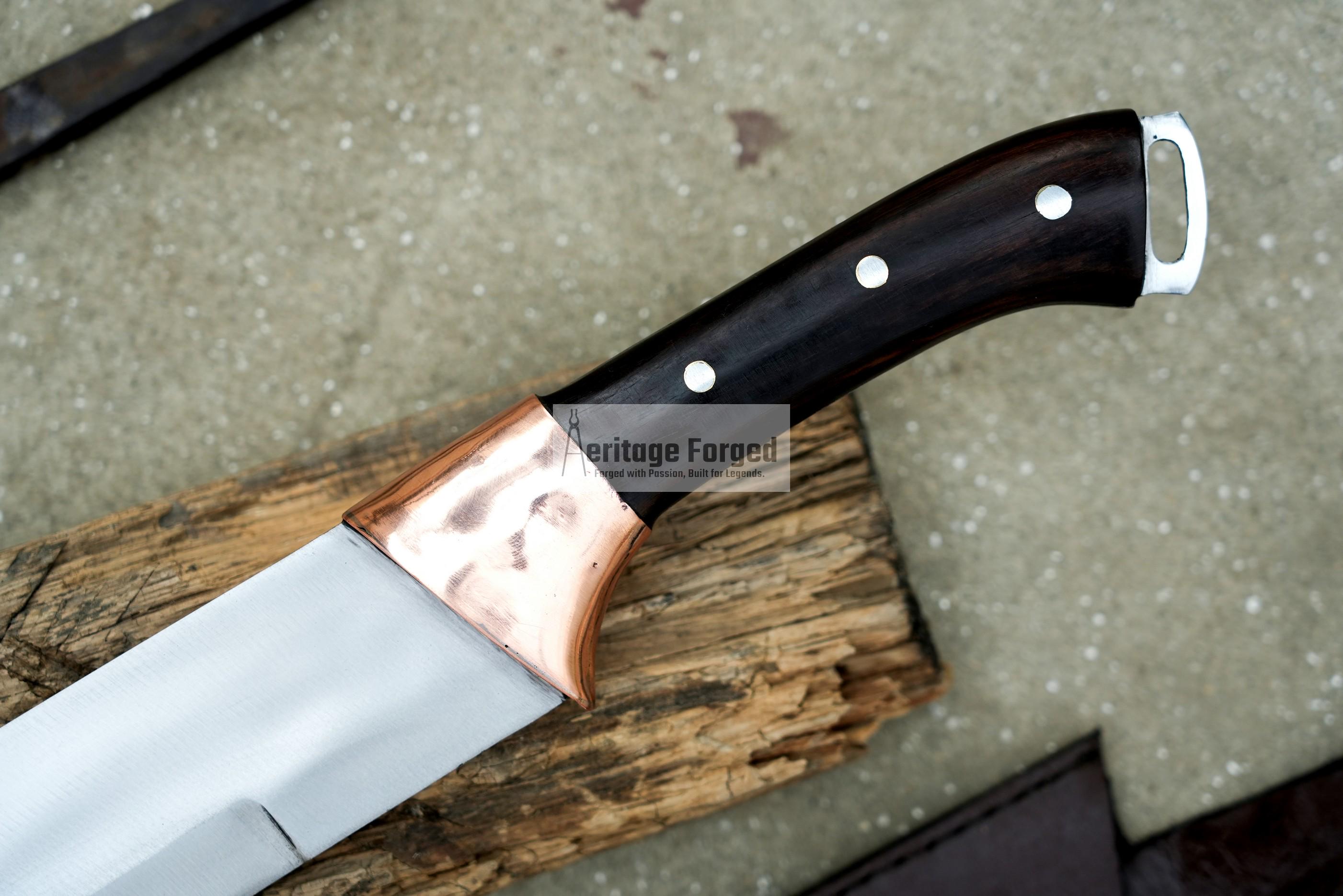 PARANG MACHETE / Large Jungle Machete/15 inches Long Blade Heavy duties machete/ Full tang/ Leaf spring of truck/ Tempered/Sharpen/Working