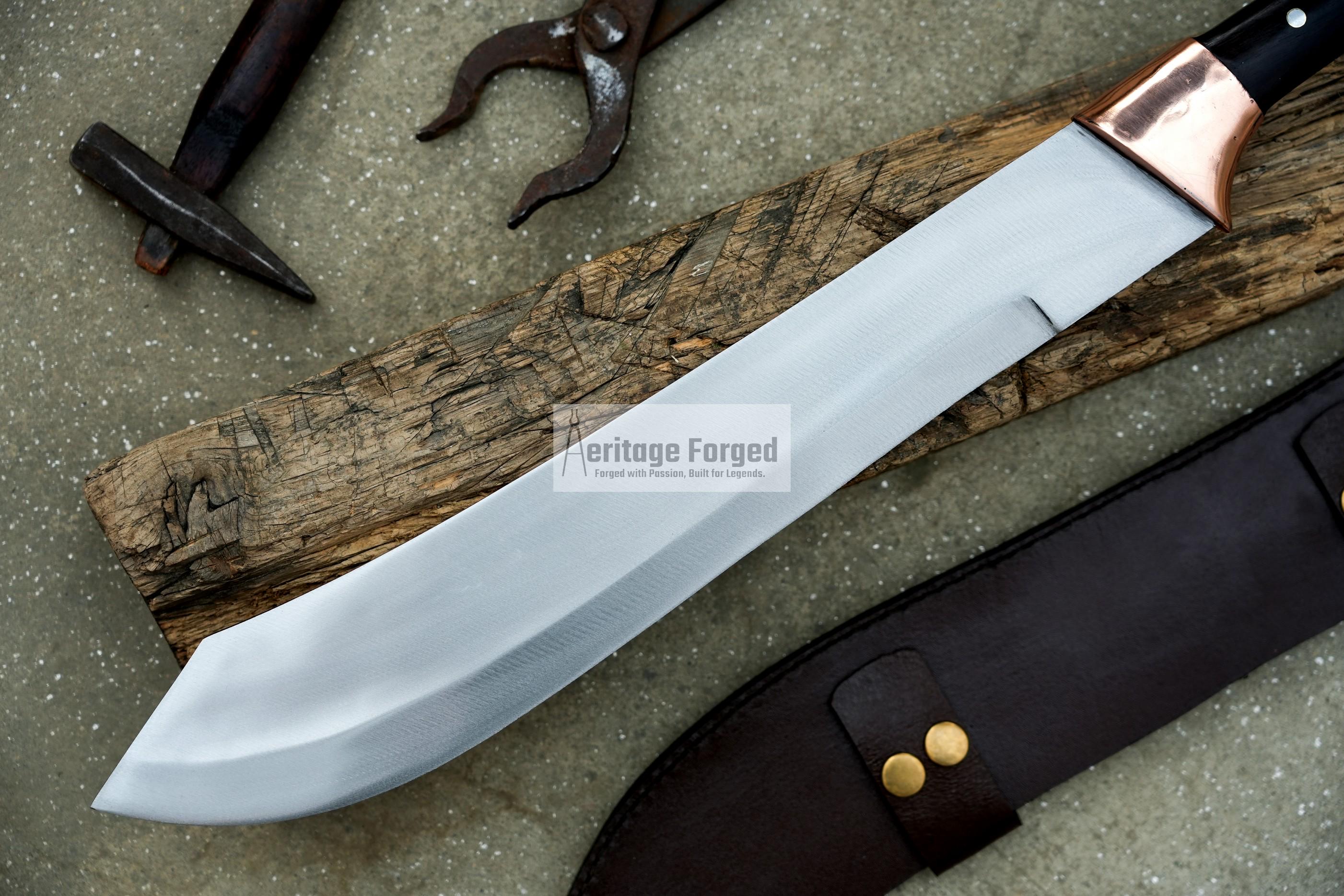 PARANG MACHETE / Large Jungle Machete/15 inches Long Blade Heavy duties machete/ Full tang/ Leaf spring of truck/ Tempered/Sharpen/Working