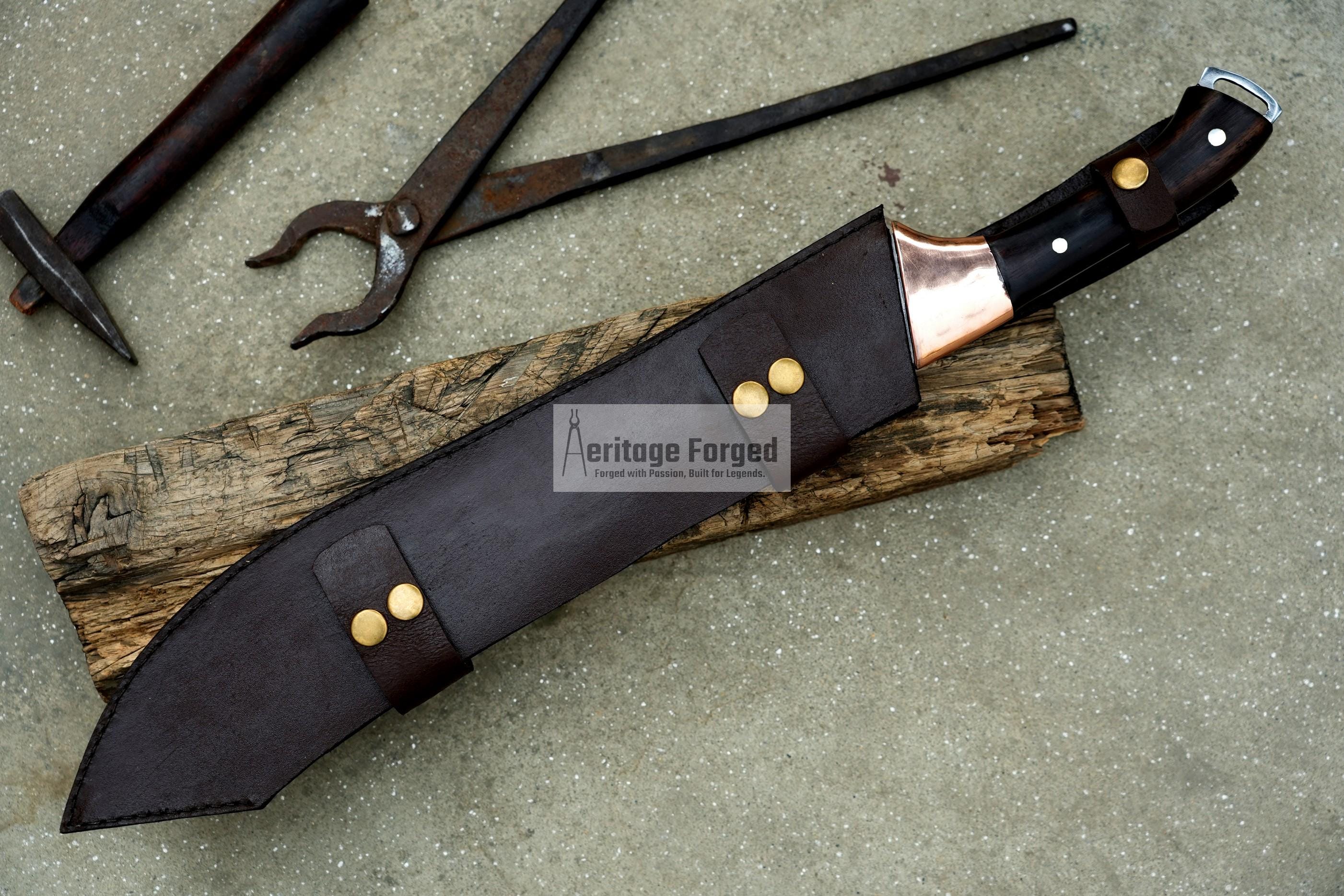 PARANG MACHETE / Large Jungle Machete/15 inches Long Blade Heavy duties machete/ Full tang/ Leaf spring of truck/ Tempered/Sharpen/Working