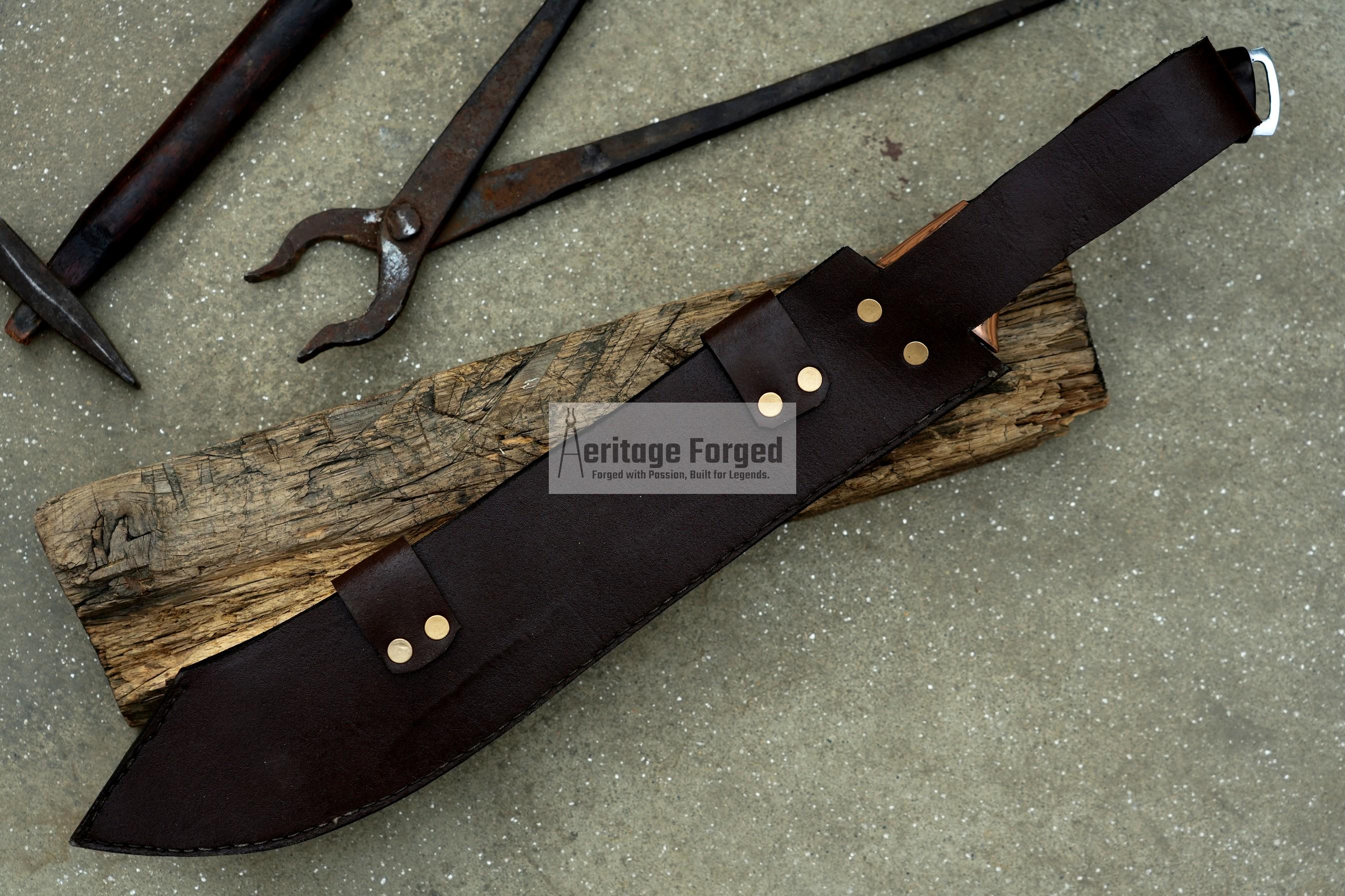 PARANG MACHETE / Large Jungle Machete/15 inches Long Blade Heavy duties machete/ Full tang/ Leaf spring of truck/ Tempered/Sharpen/Working