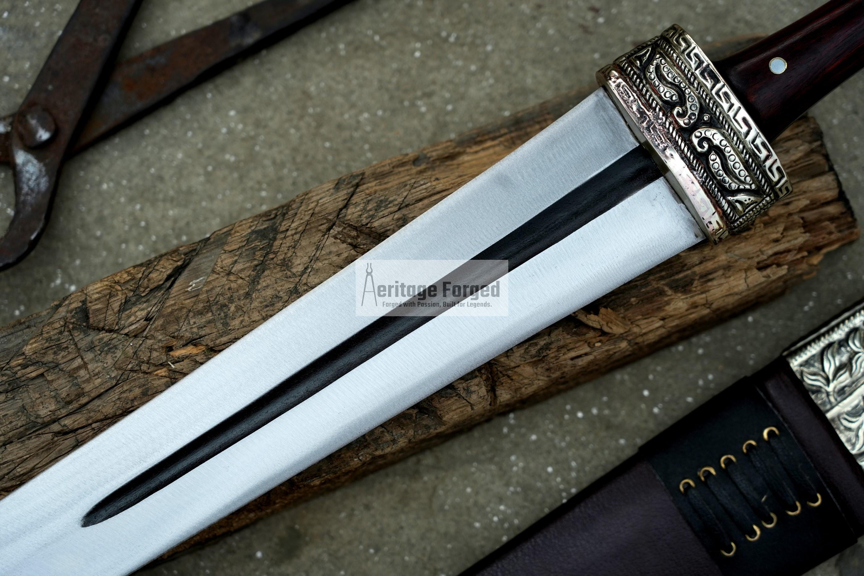GLADIUS SWORD /19 inches long Blade Hand Forged Sword/ Gladius Machete/Handmade from Leaf spring of Truck-Balance water tempered/Sharp