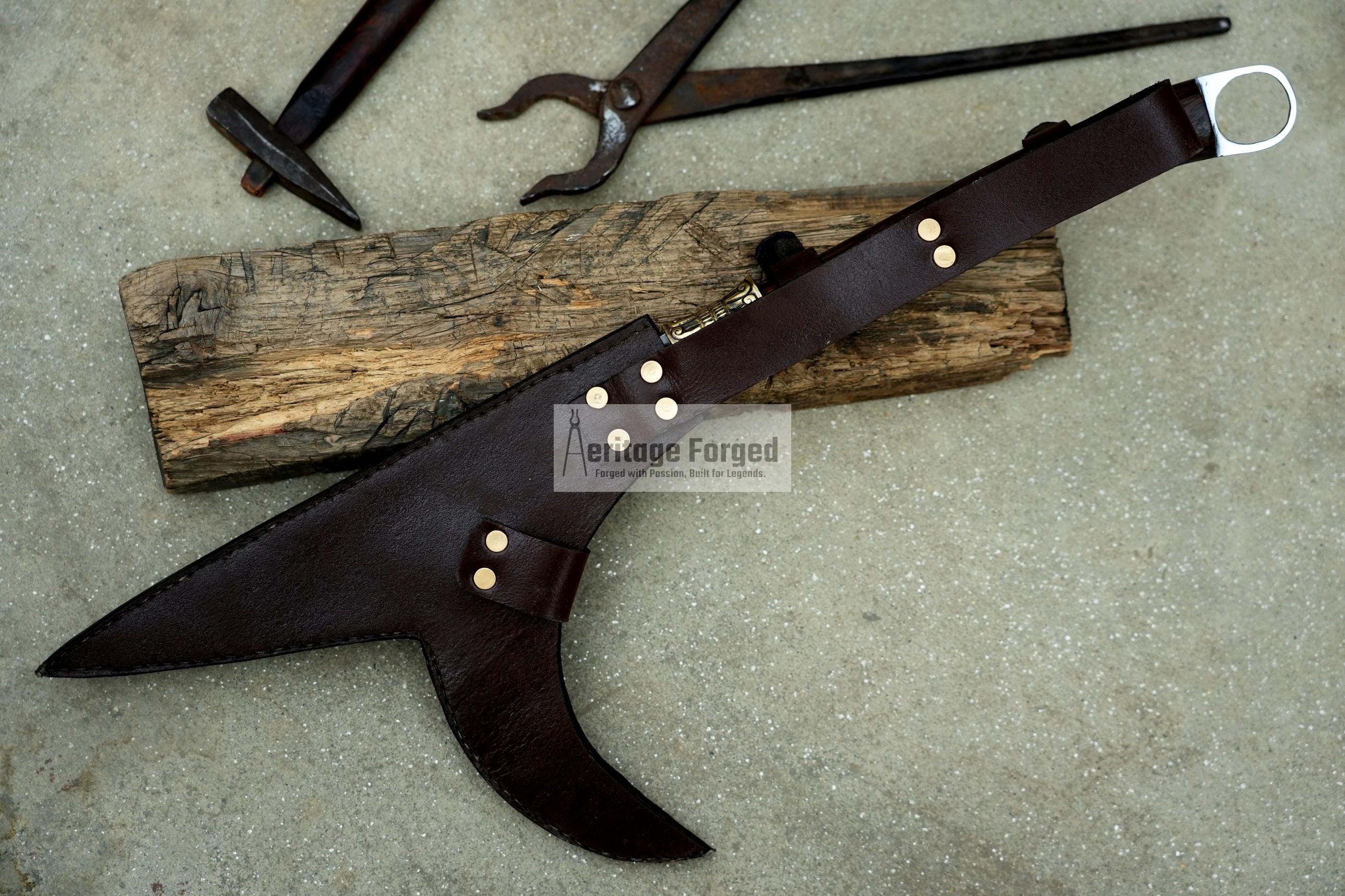 KYOKETSU KNIFE/Traditional Japanese knife/ Sickle /Leaf spring of truck/Rosewood Handle/Sharpen/Tempered/Ready to use/knife/knives