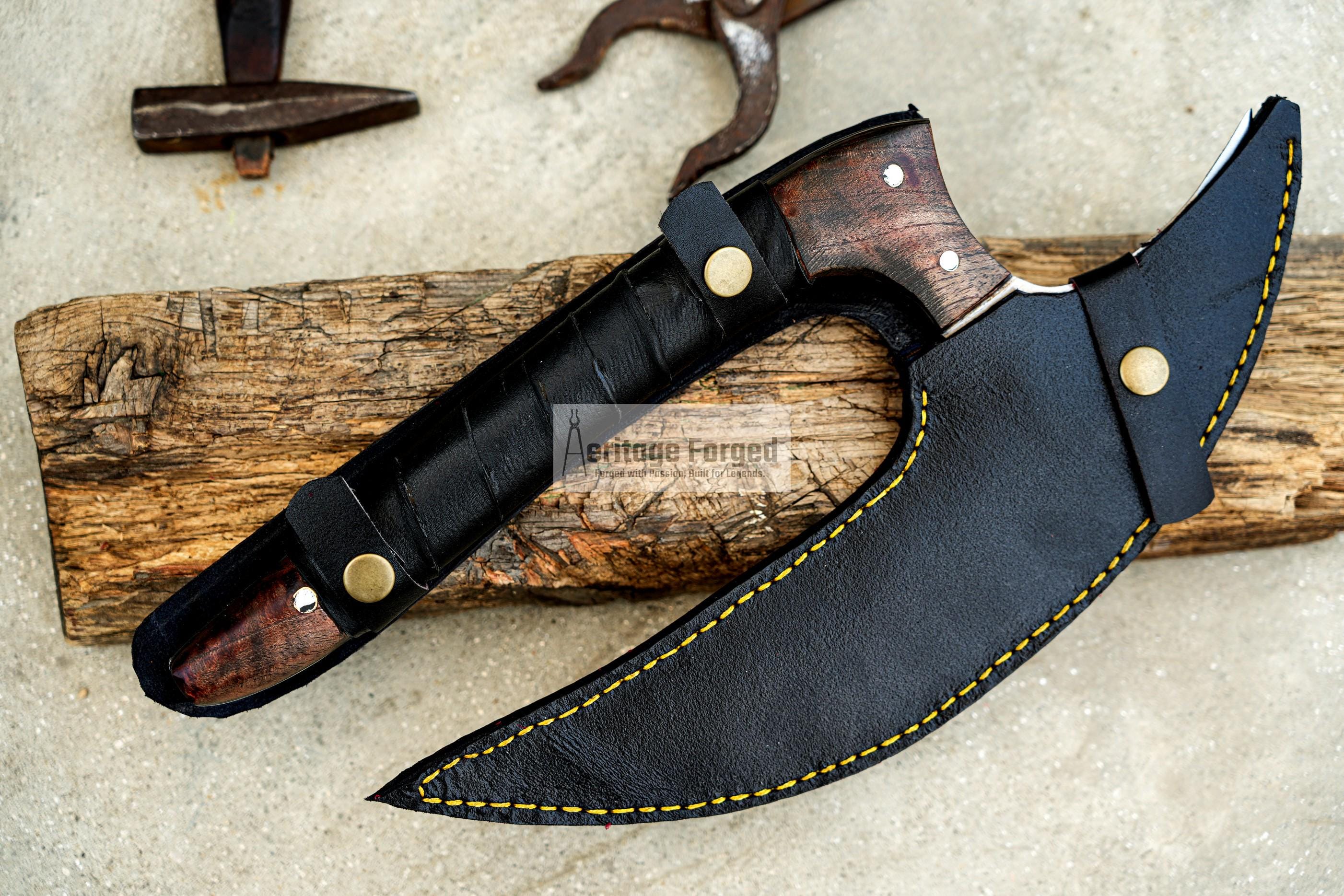 PIZZA AXE/ Kitchen axe / Hand forged Axe/ Made from Leaf spring of truck / Tempered / Sharpen/ Ready to use/gift for him/hunting axe