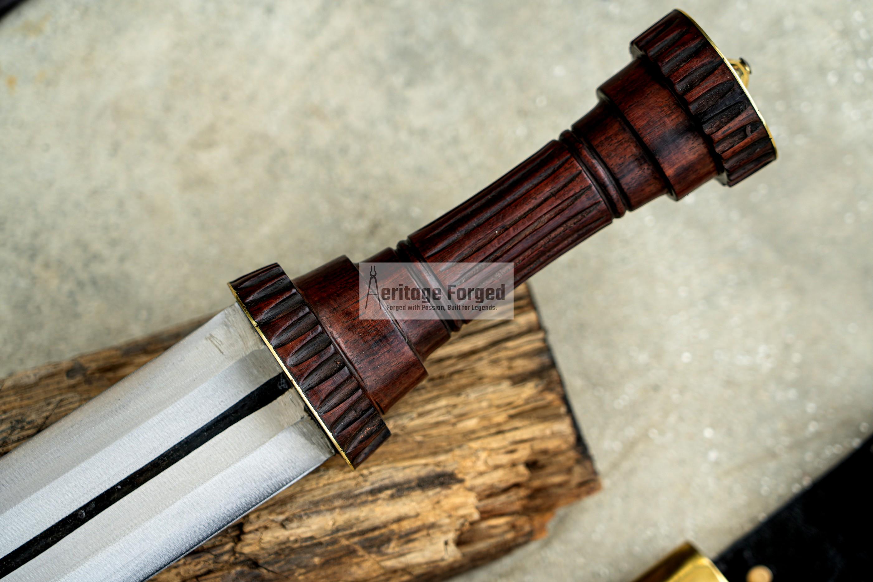 GLADIUS SWORD /18 inches long Blade Hand Forged Sword/ Gladius Machete/Handmade from Leaf spring of Truck-Balance water tempered/Sharp