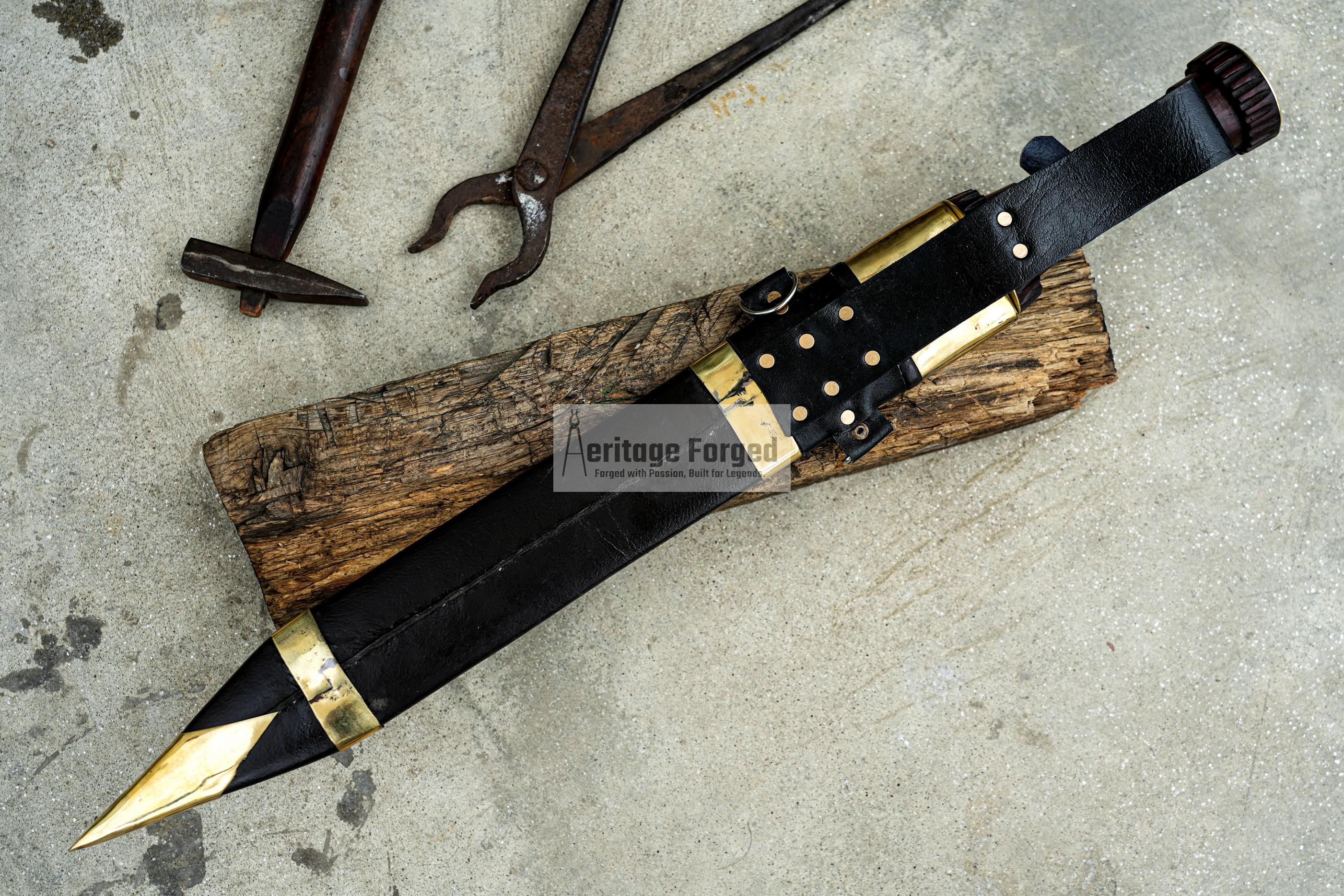 GLADIUS SWORD /18 inches long Blade Hand Forged Sword/ Gladius Machete/Handmade from Leaf spring of Truck-Balance water tempered/Sharp