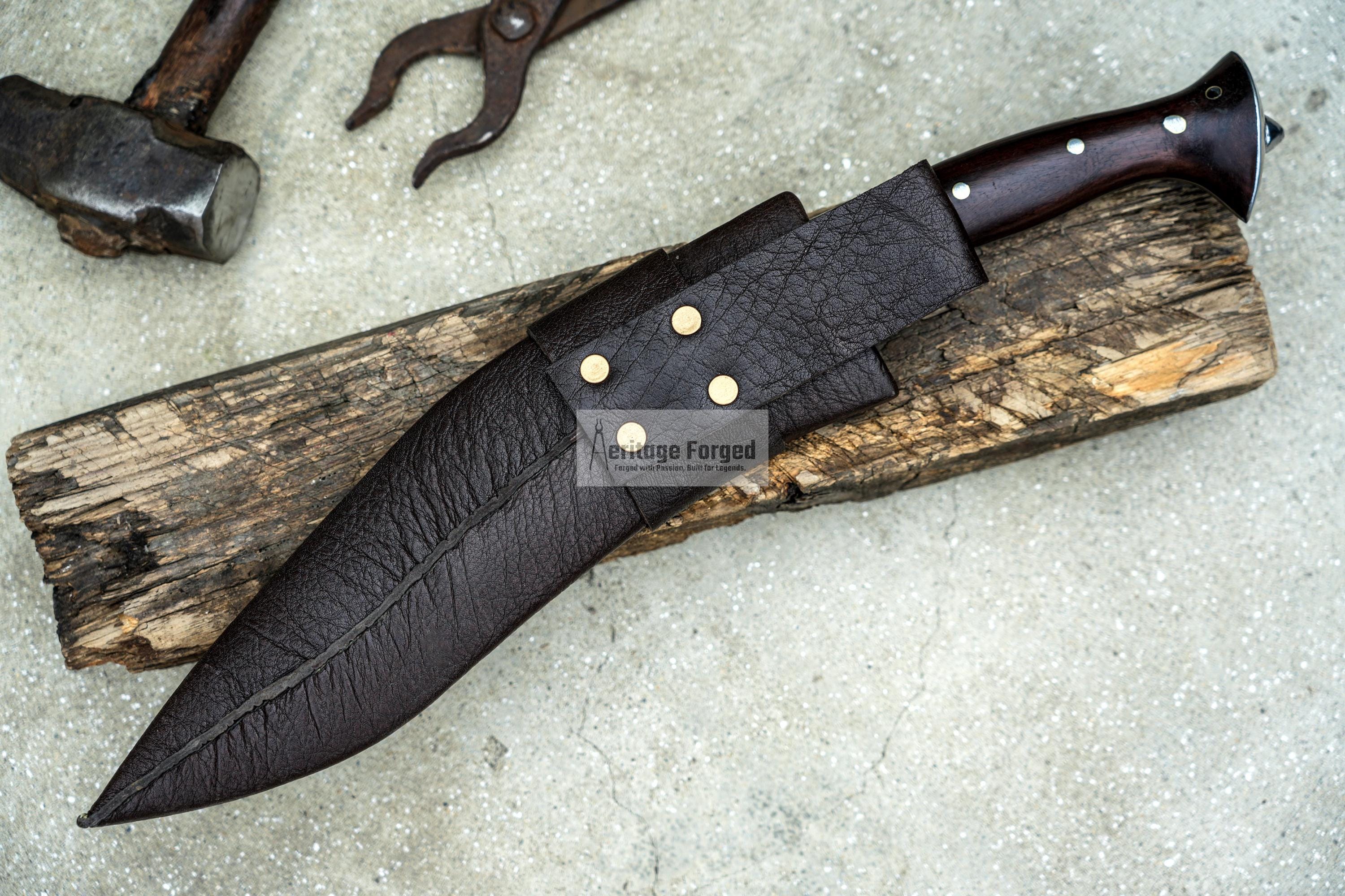 SURVIVAL KHUKURI/ kukri Machete/ 12 inches Long Blade Heavy duties machete/ Full tang/ Leaf spring of truck/ Tempered/Sharpen/Working