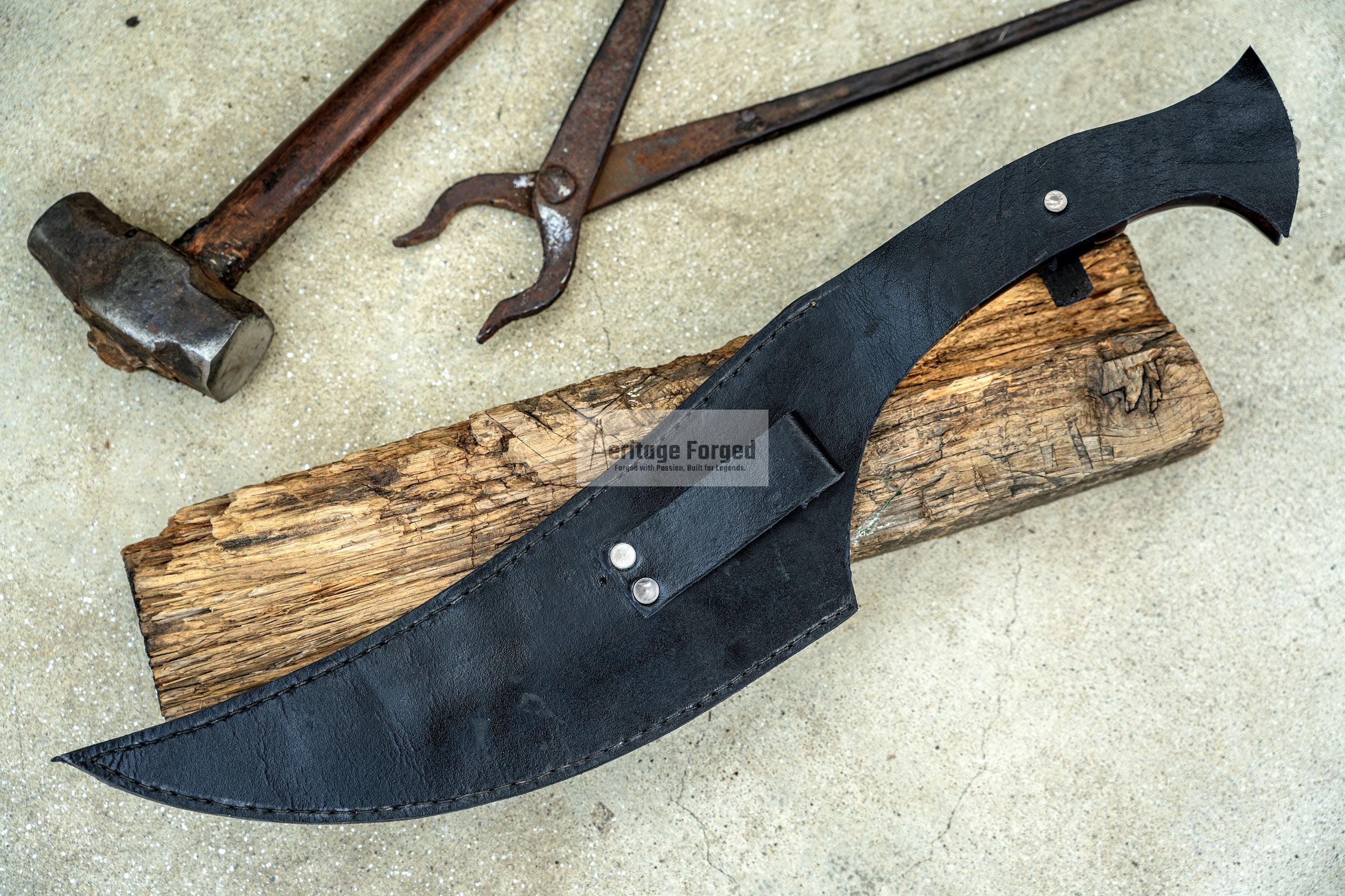 CHOPPER/13 Inches long Blade Hand forged Large knife/ Full tang/ Tempered/ Sharpen/ Real working knife/Machete/Jungle Machete/Forged