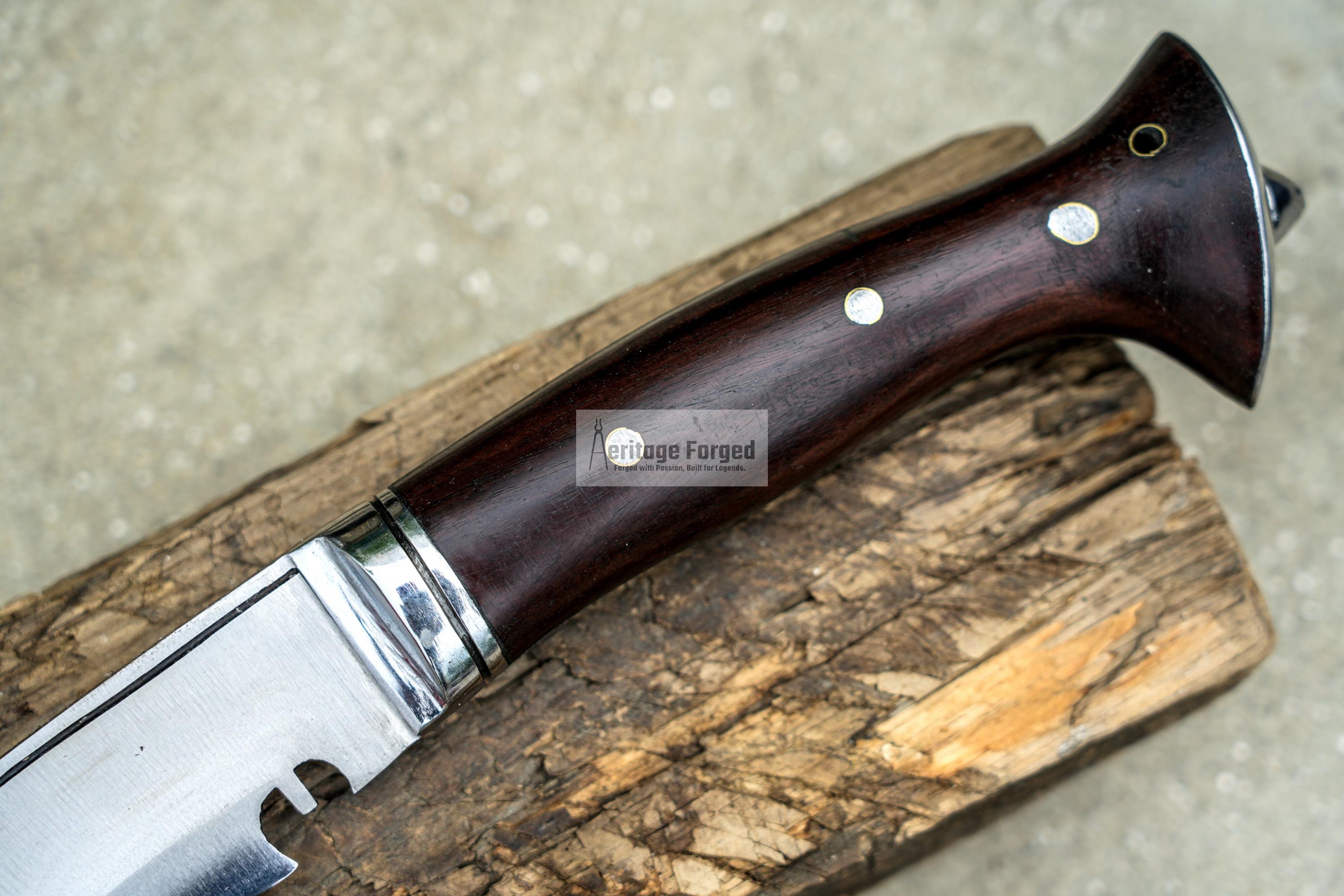SURVIVAL KHUKURI/ kukri Machete/ 12 inches Long Blade Heavy duties machete/ Full tang/ Leaf spring of truck/ Tempered/Sharpen/Working