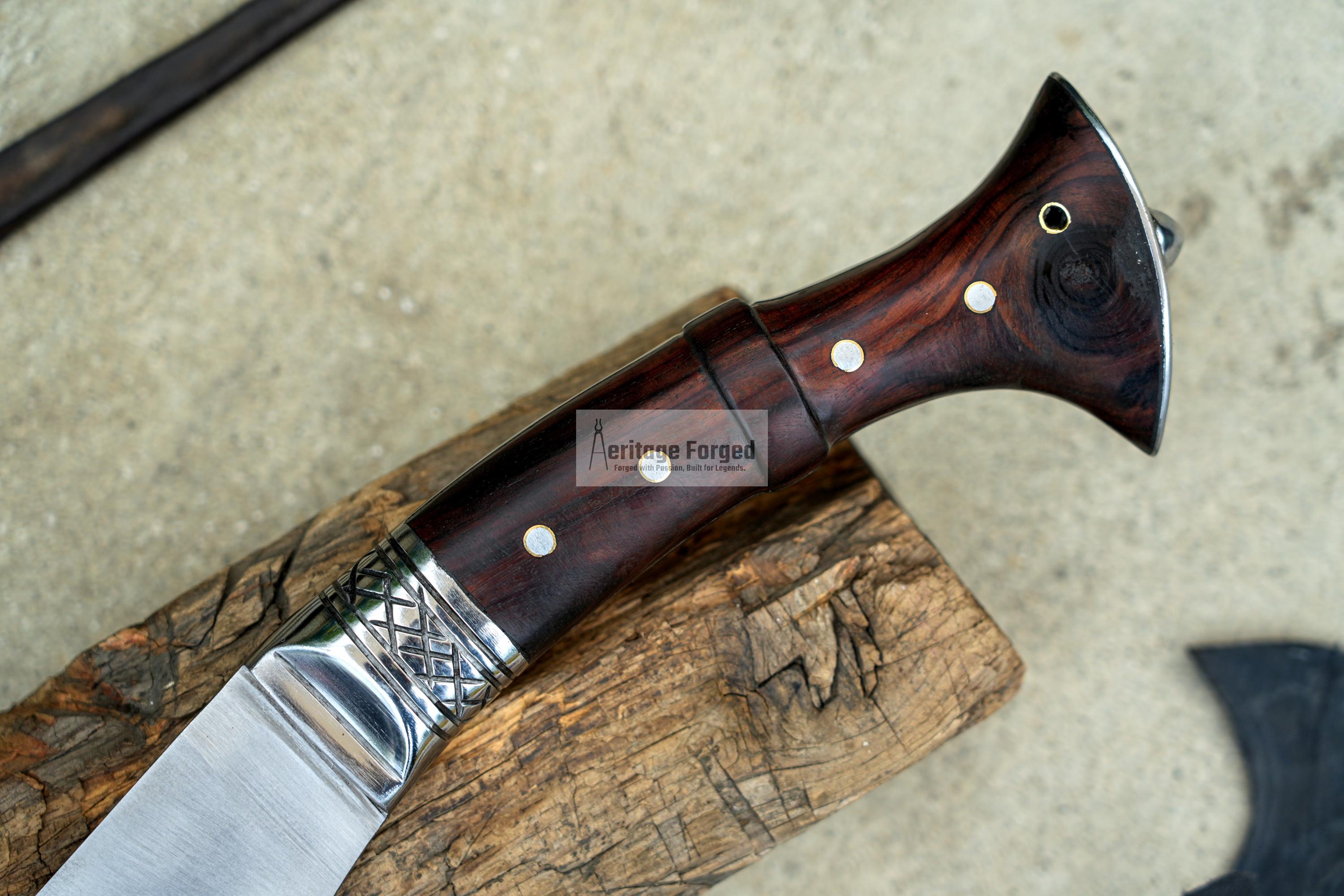 CHOPPER/13 Inches long Blade Hand forged Large knife/ Full tang/ Tempered/ Sharpen/ Real working knife/Machete/Jungle Machete/Forged