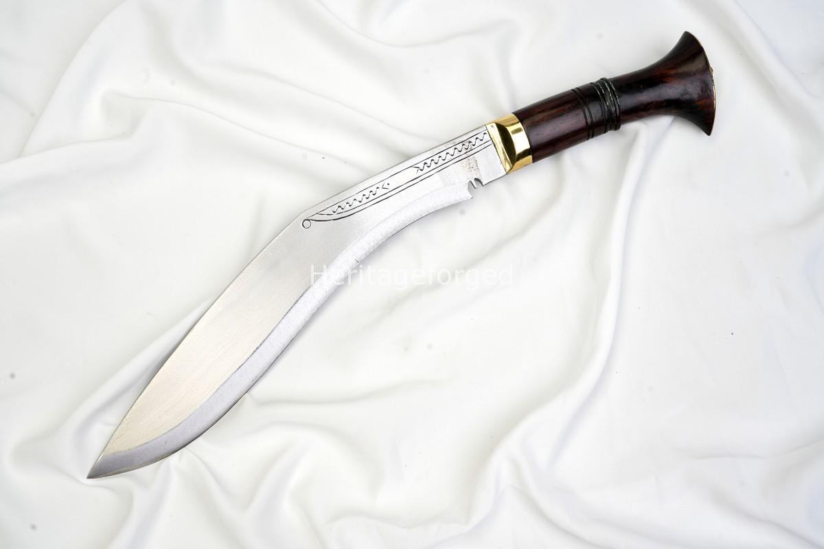 Kothimora Kukri â€“ 10 Inch Ceremonial Khukuri with Gurkha Transport Regiment Badge and Silver Scabbard