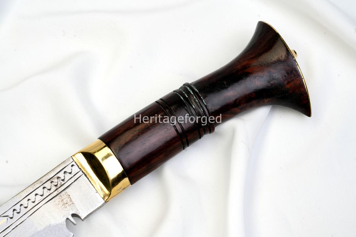 Kothimora Kukri â€“ 10 Inch Ceremonial Khukuri with Gurkha Transport Regiment Badge and Silver Scabbard