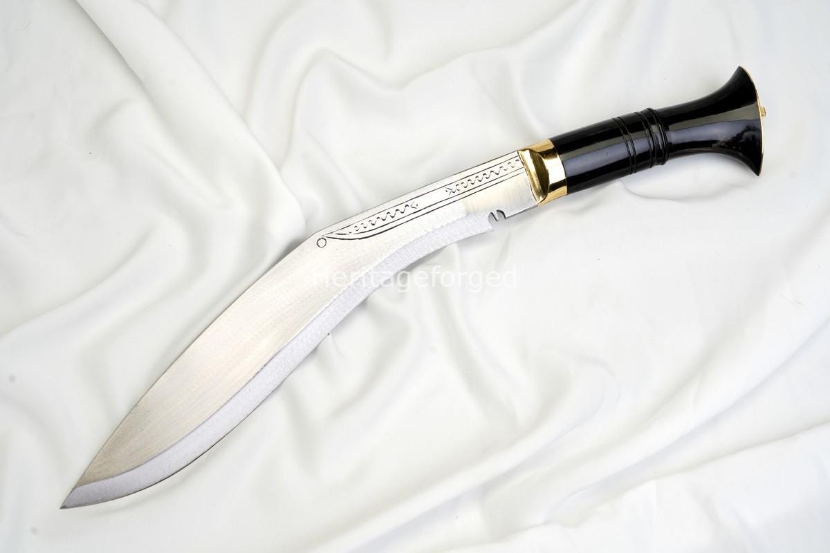 Kothimora Kukri â€“ 10 Inch Ceremonial Khukuri with 3rd Gurkha Rifles Badges and Silver Scabbard
