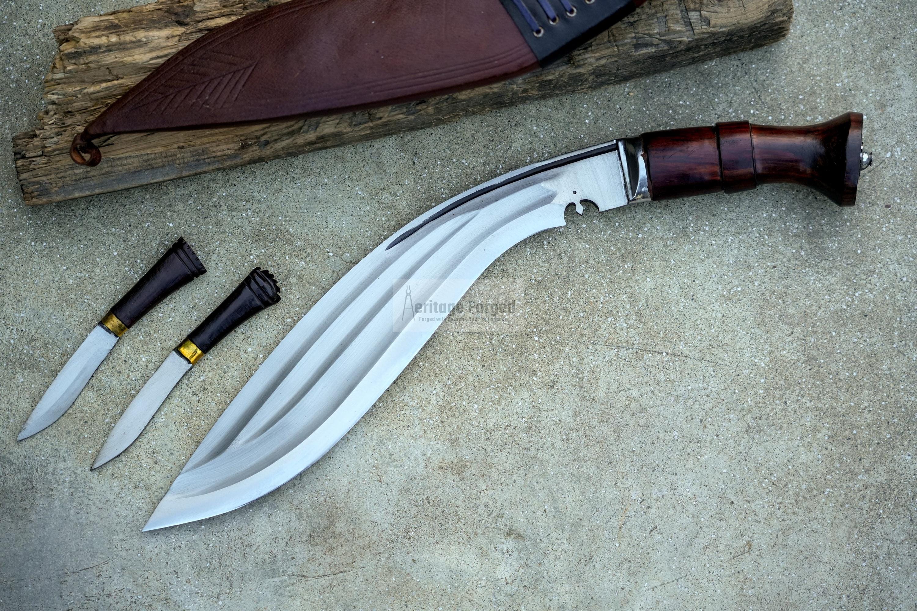 MK1 CHIRRA KHUKURI / kukri Machete/ 13 inches Long Blade Heavy duties machete/ Full tang/ Leaf spring of truck/ Tempered/Sharpen