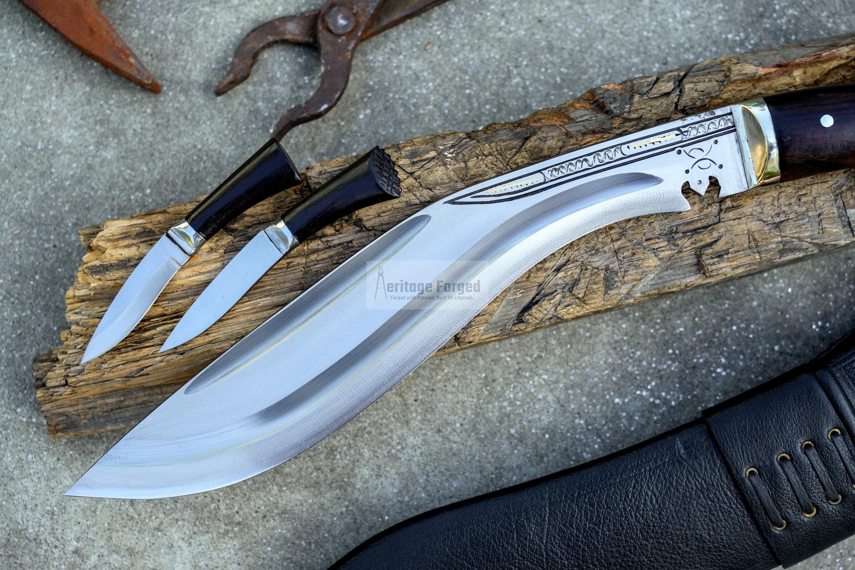 CHIRRA KHUKURI/ kukri Machete/ 14 inches Long Blade Heavy duties machete/ Full tang/ Leaf spring of truck/ Tempered/Sharpen/Working