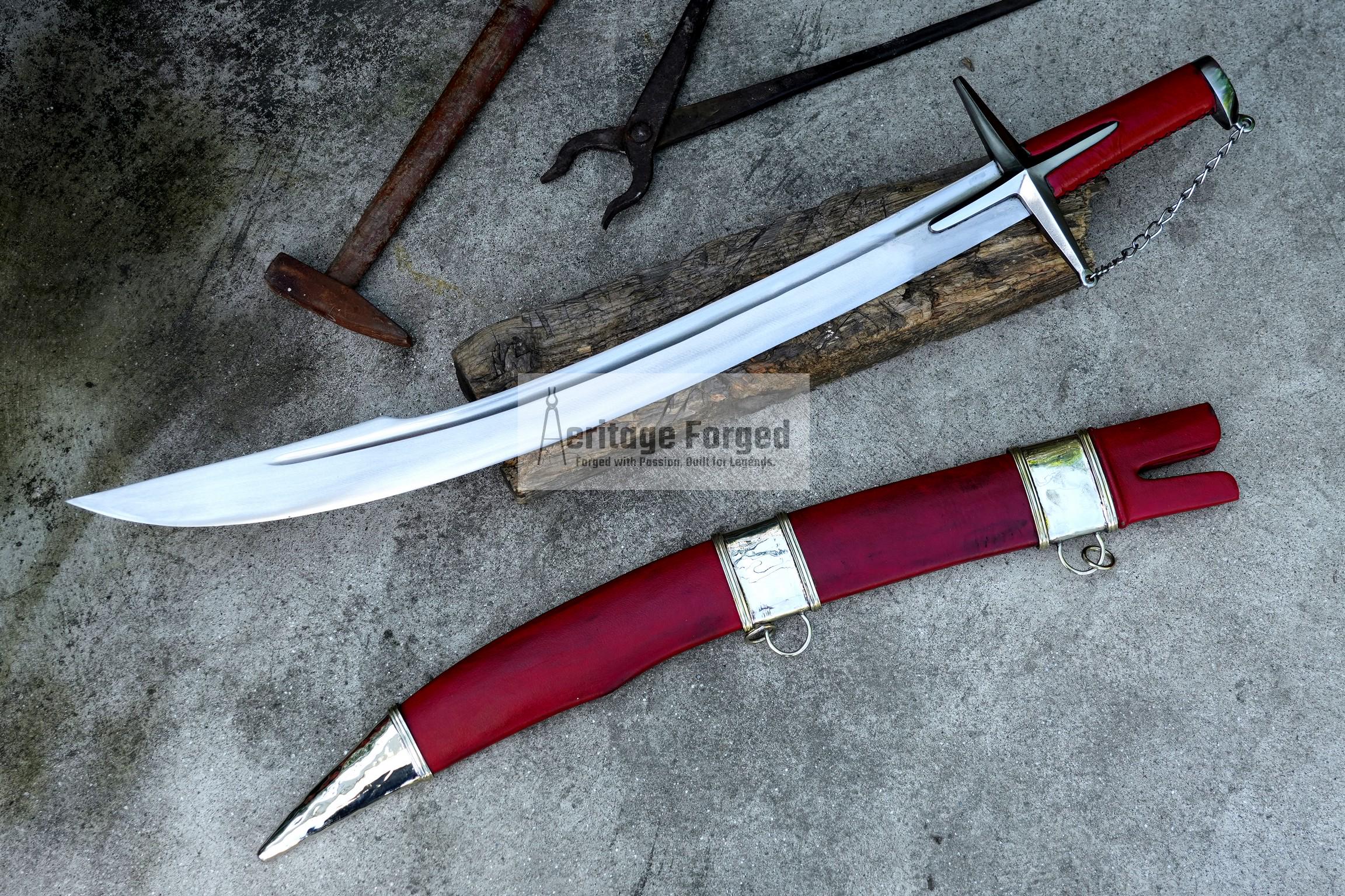 HUNGARIAN SABER SWORD /24 inches Long Blade hand forged Sword/ Tempered/Sharpen/Working/Handmade/sword