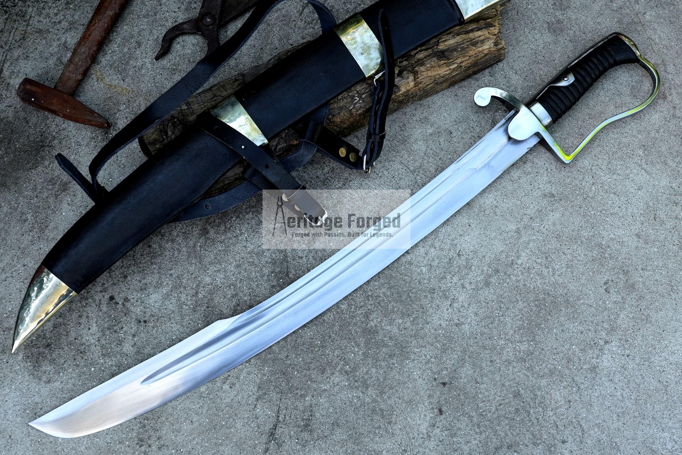 BRITISH SABER SWORD /25 inches Long Blade hand forged Sword/ Hand forged sword Tempered/Sharpen/Working/Handmade/sword/saber