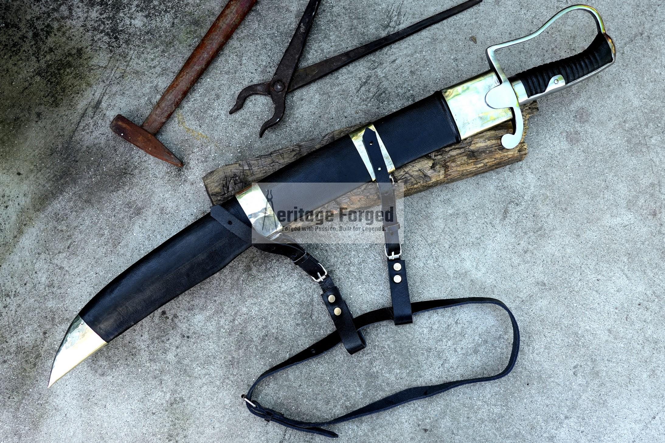 BRITISH SABER SWORD /25 inches Long Blade hand forged Sword/ Hand forged sword Tempered/Sharpen/Working/Handmade/sword/saber