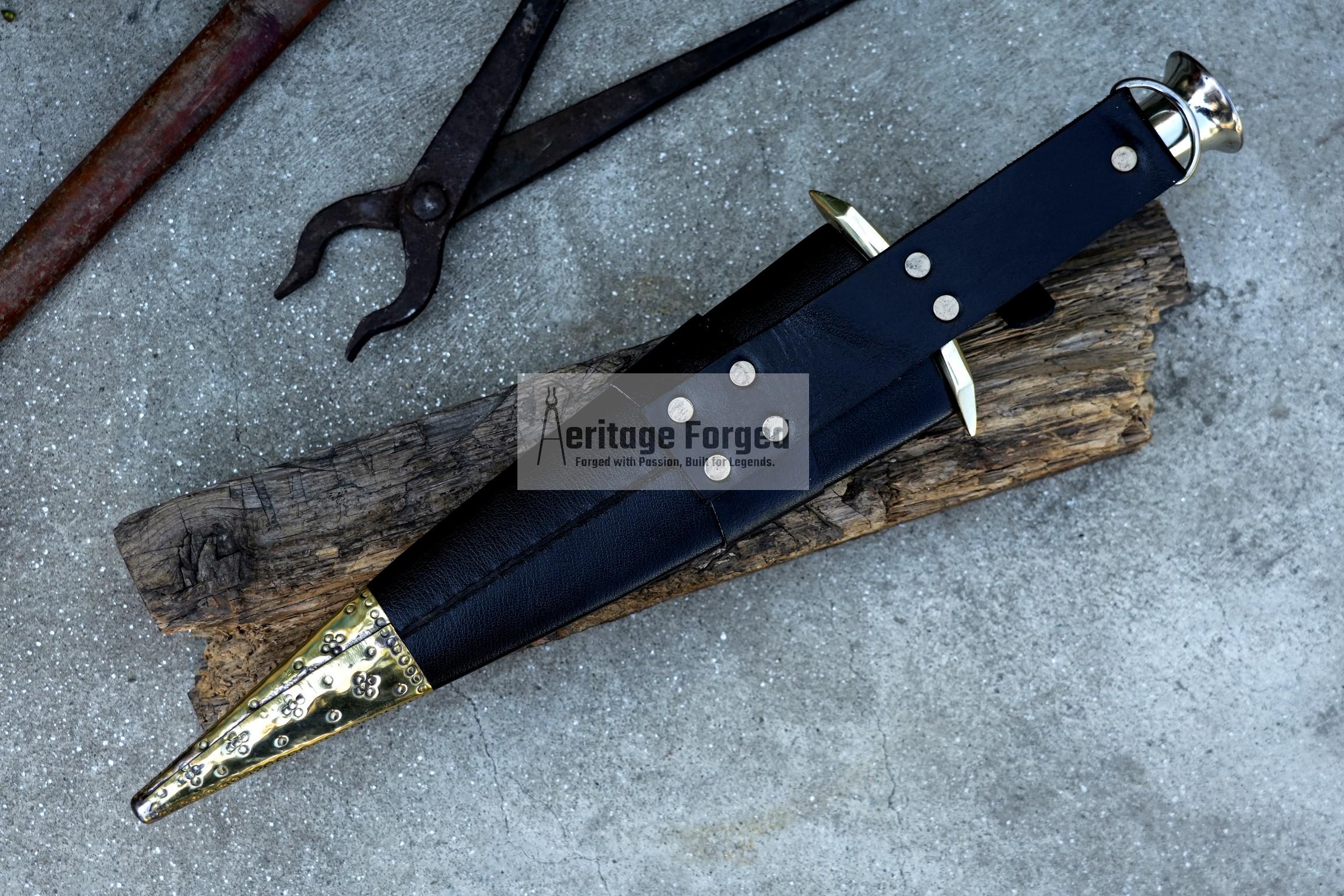 DAGGER OF BOROMIR/14 inches Long Blade hand forged Dagger/Leaf spring of truck/Rosewood Handle/Sharpen/Tempered/Ready to use/knife/knives