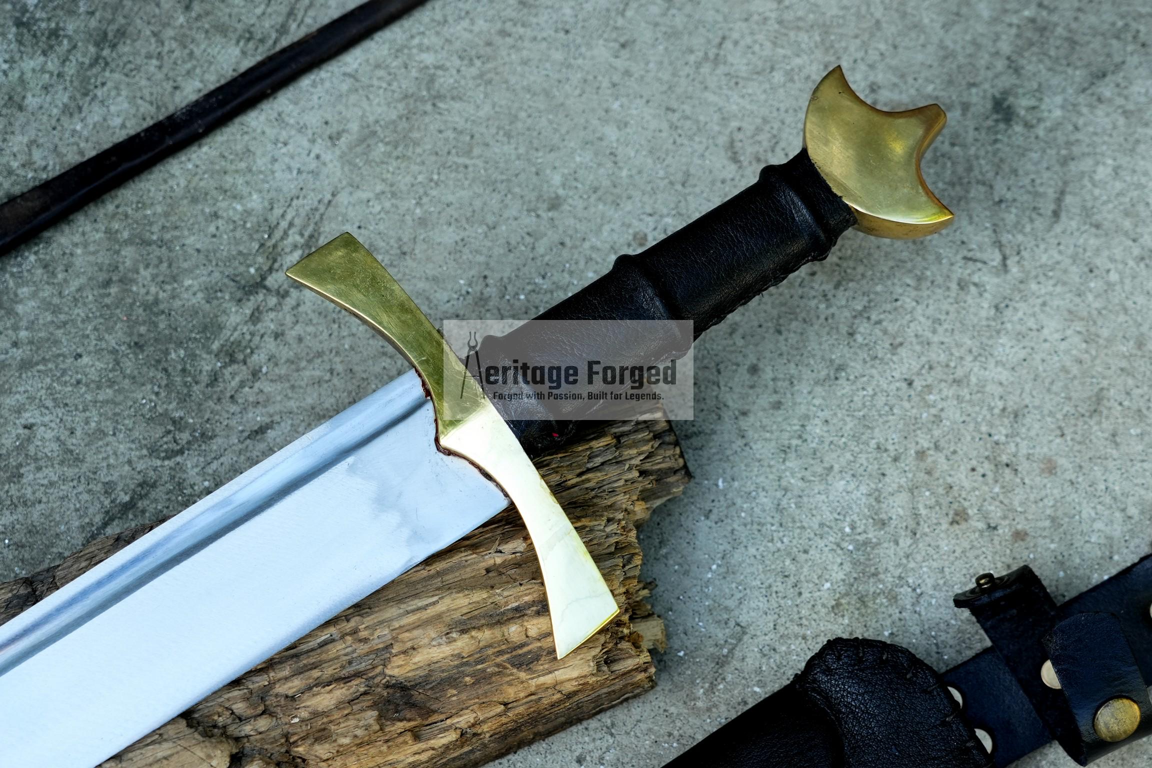 FALCHION SWORD /27 inches Long Blade hand forged Sword/ Hand forged sword Tempered/Sharpen/Working/Handmade/sword