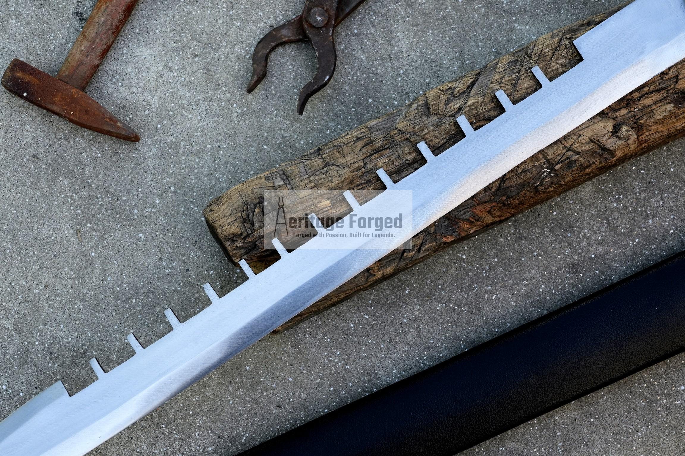 SWORD BREAKER SWORD /25 inches Long Blade hand forged Sword/ Hand forged sword Tempered/Sharpen/Working/Handmade/sword/saber
