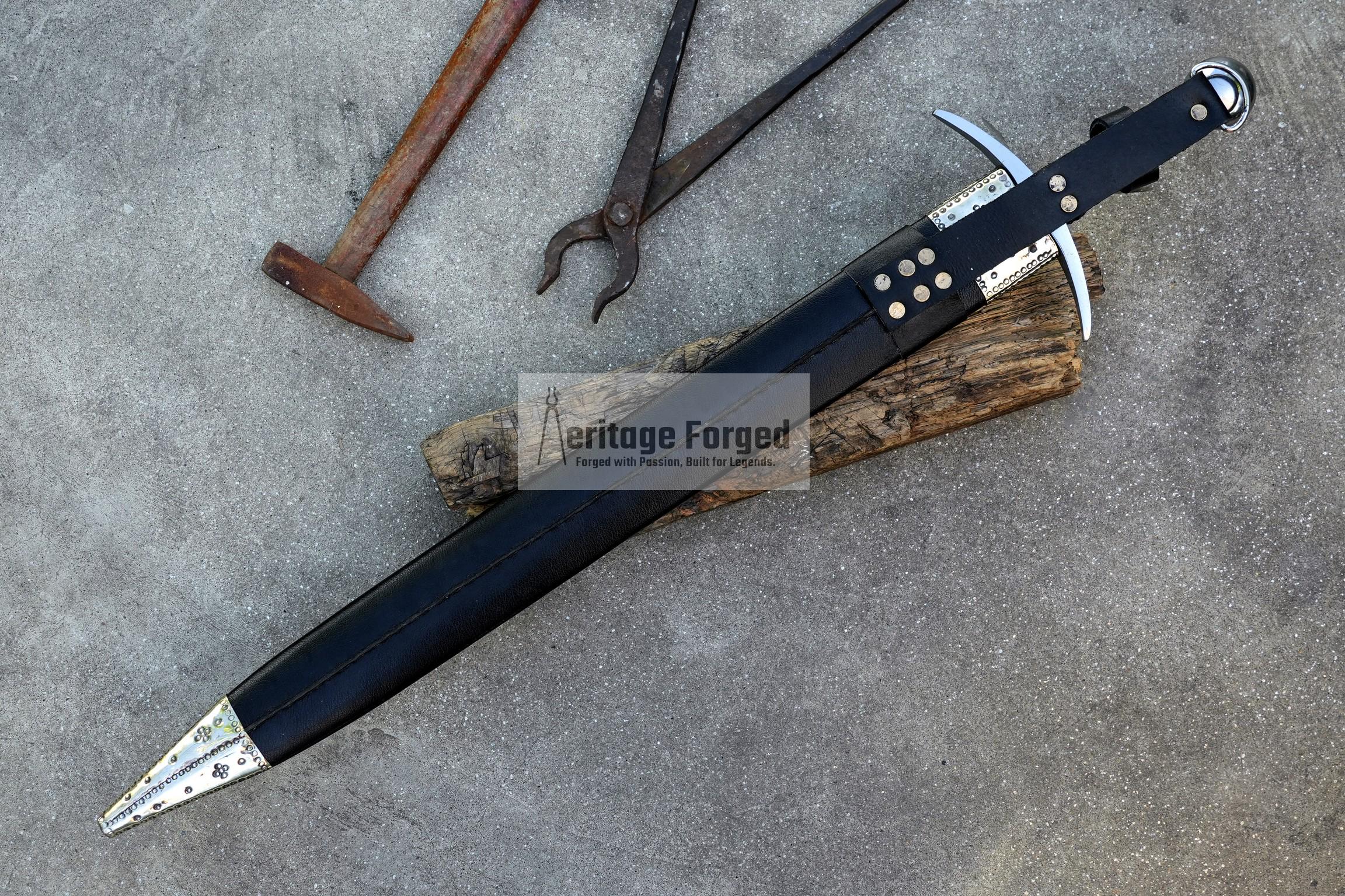 SWORD BREAKER SWORD /25 inches Long Blade hand forged Sword/ Hand forged sword Tempered/Sharpen/Working/Handmade/sword/saber
